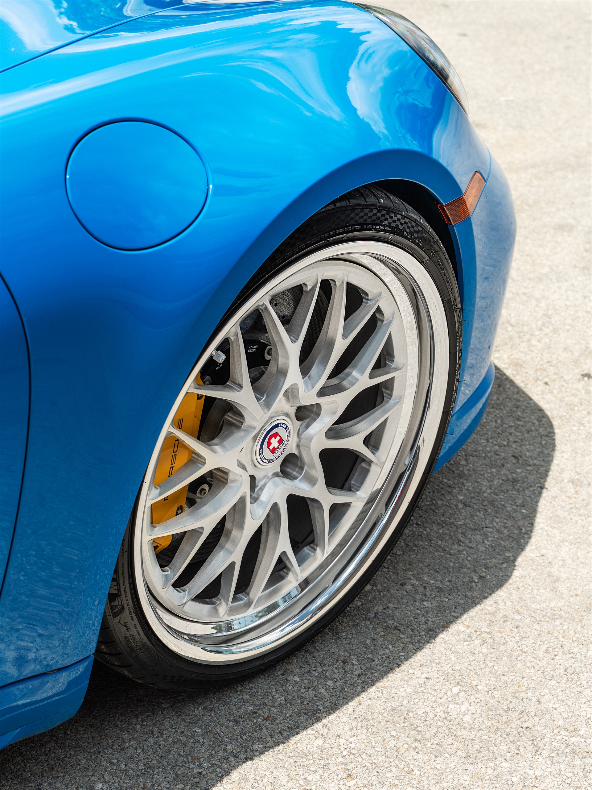 Porsche 992 Turbo S | Voodoo Blue | HRE 520 FMR | Brushed Clear