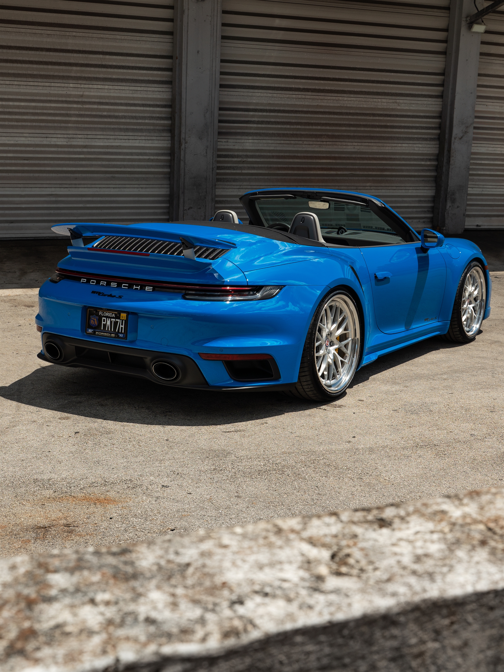 Porsche 992 Turbo S | Voodoo Blue | HRE 520 FMR | Brushed Clear
