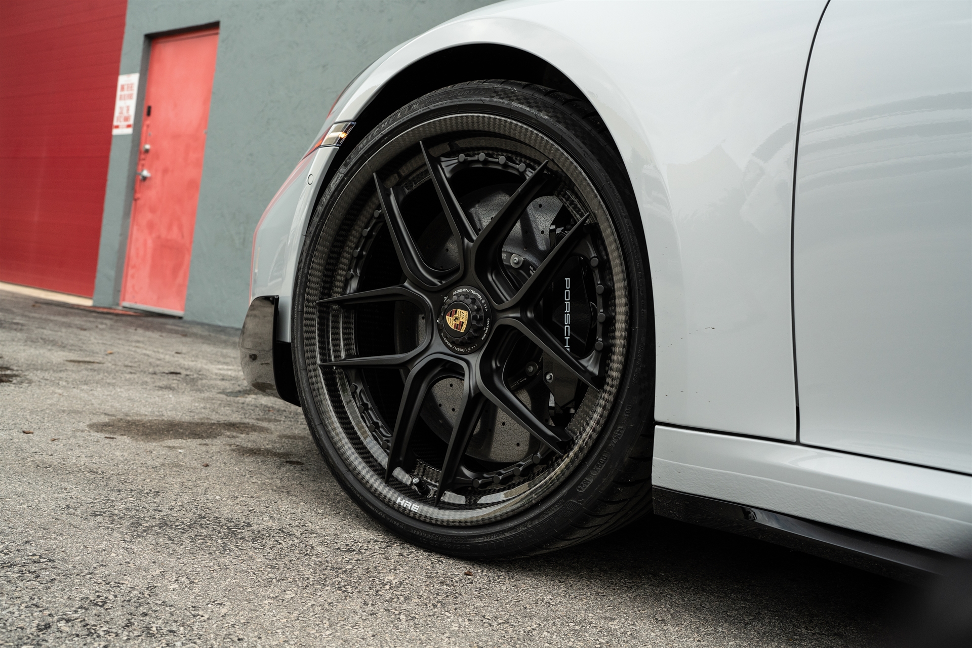 Porsche 992 Turbo S | Ice Gray Metallic | on HRE HX101 | Satin Black