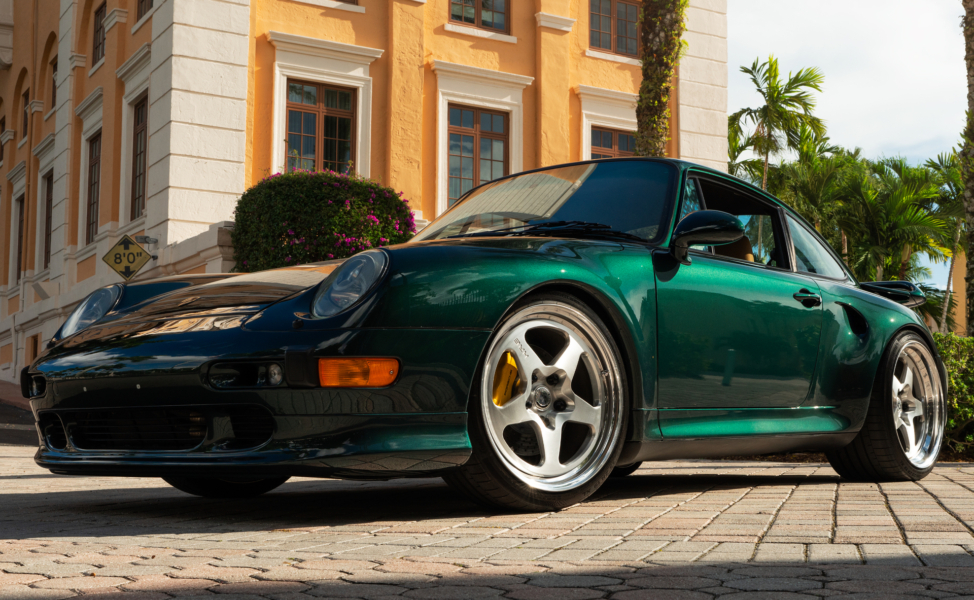 Porsche 993 Turbo S | British Racing Green | on HRE 527 S | Brushed Clear