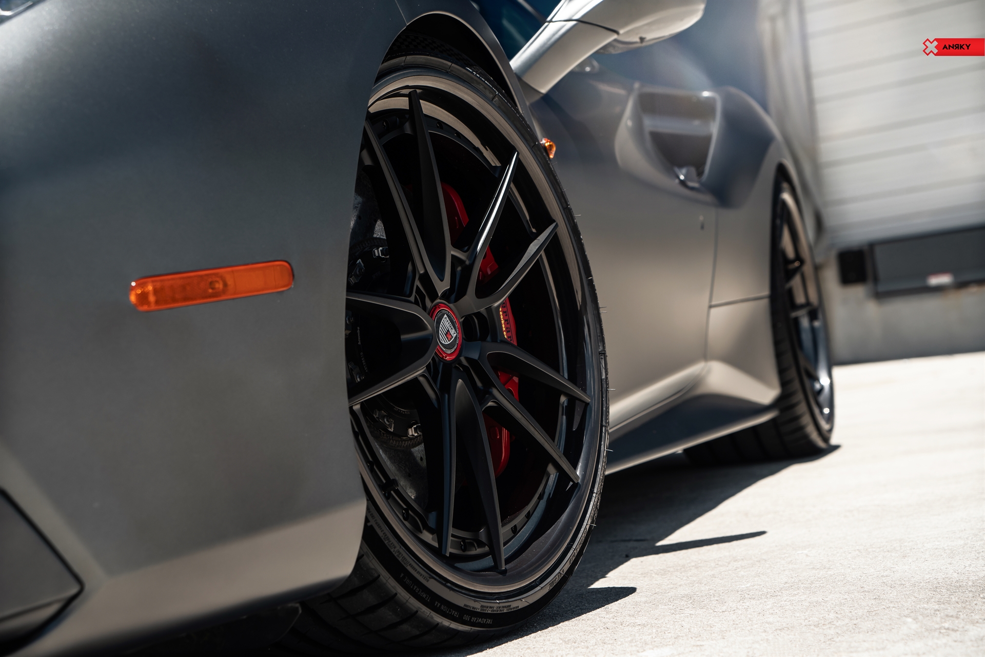 Ferrari 488 Spider | Grifio Silverstone Opaco | on ANRKY AN34 | Satin Black