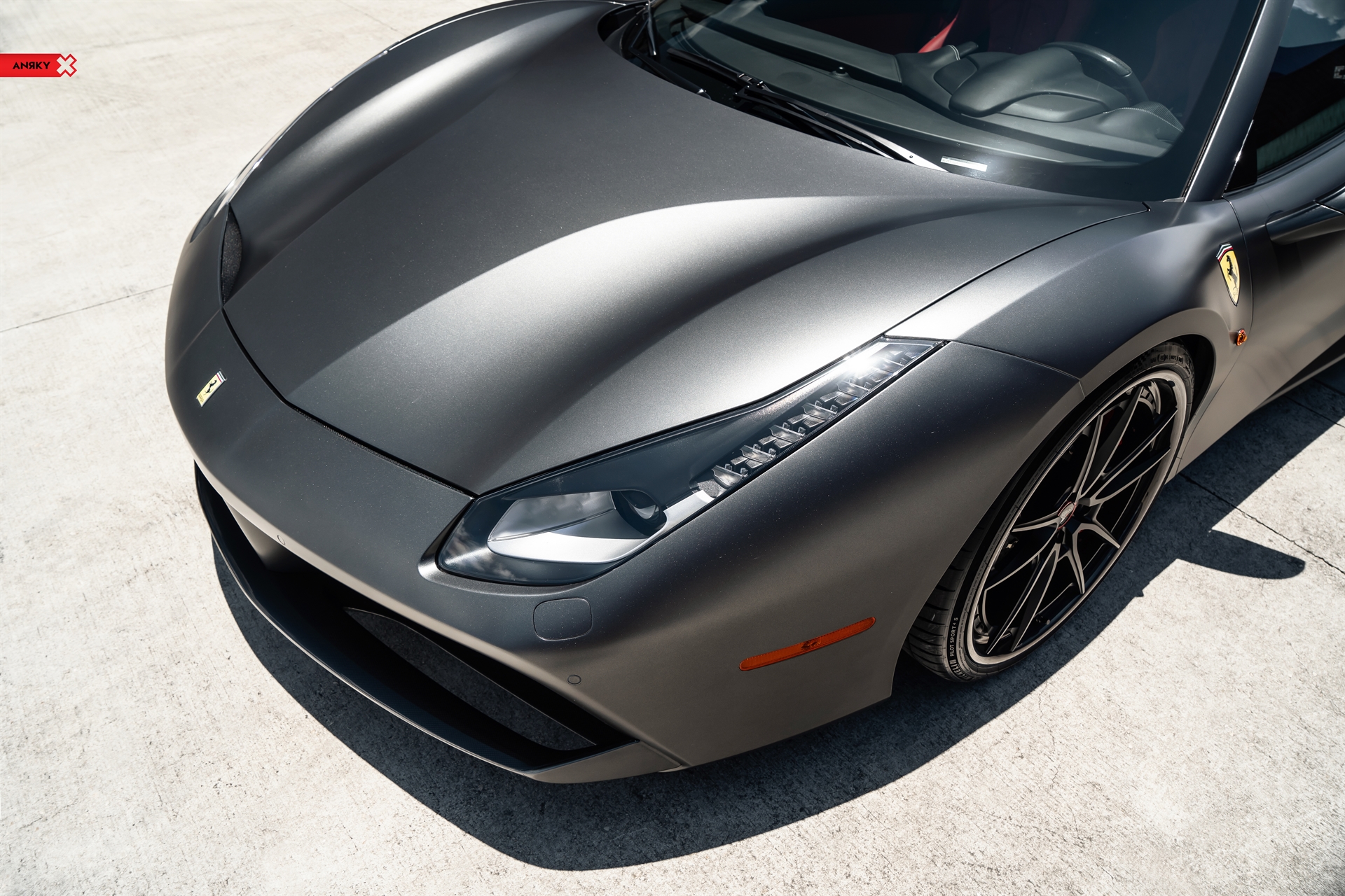 Ferrari 488 Spider | Grifio Silverstone Opaco | on ANRKY AN34 | Satin Black