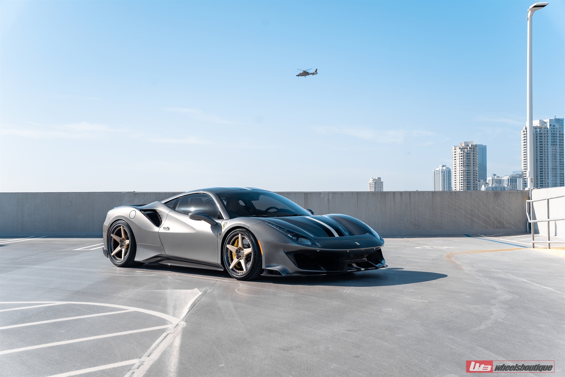 Ferrari 488 Pista | Grigio Silverstone | on ANRKY RS5.3C | Satin Brushed Champagne