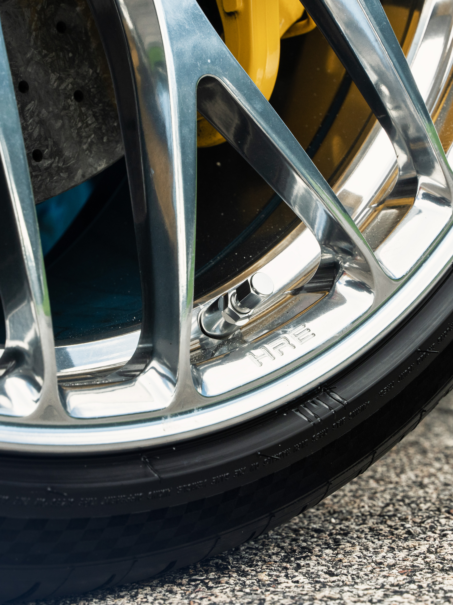 Ferrari F8 | Blue Corza | on HRE 520M | Polished Clear