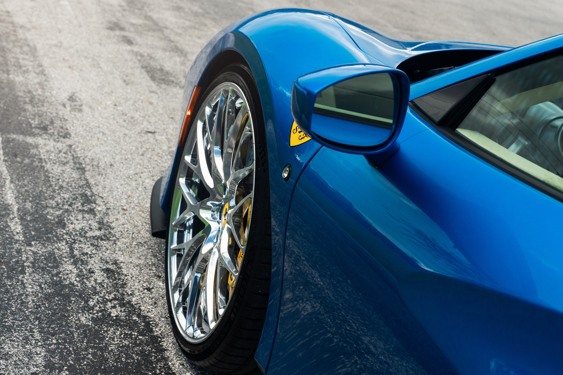 Ferrari F8 | Blue Corza | on HRE 520M | Polished Clear