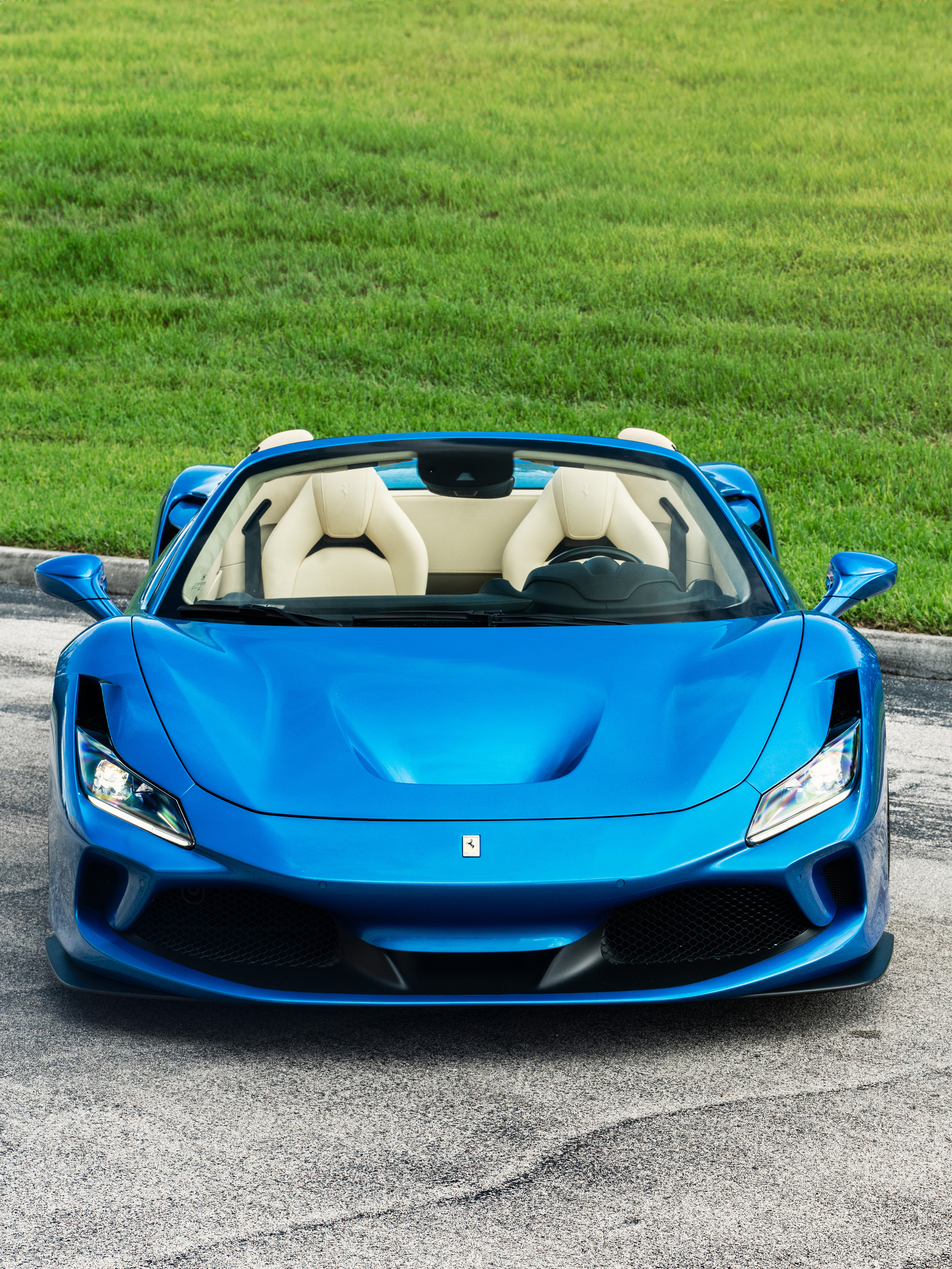 Ferrari F8 | Blue Corza | on HRE 520M | Polished Clear