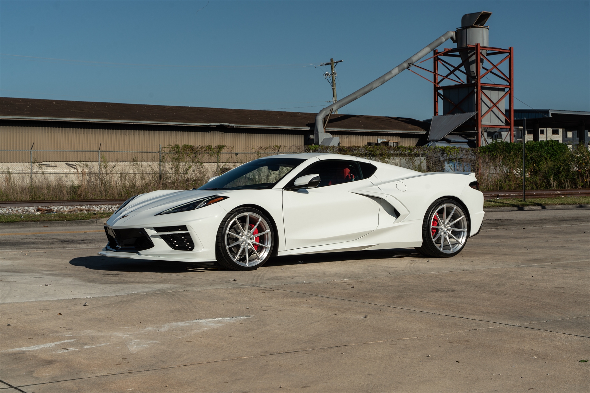 Chevrolet Corvette C8 | Artic Wight | on ANRKY AN12 | Brushed Clear