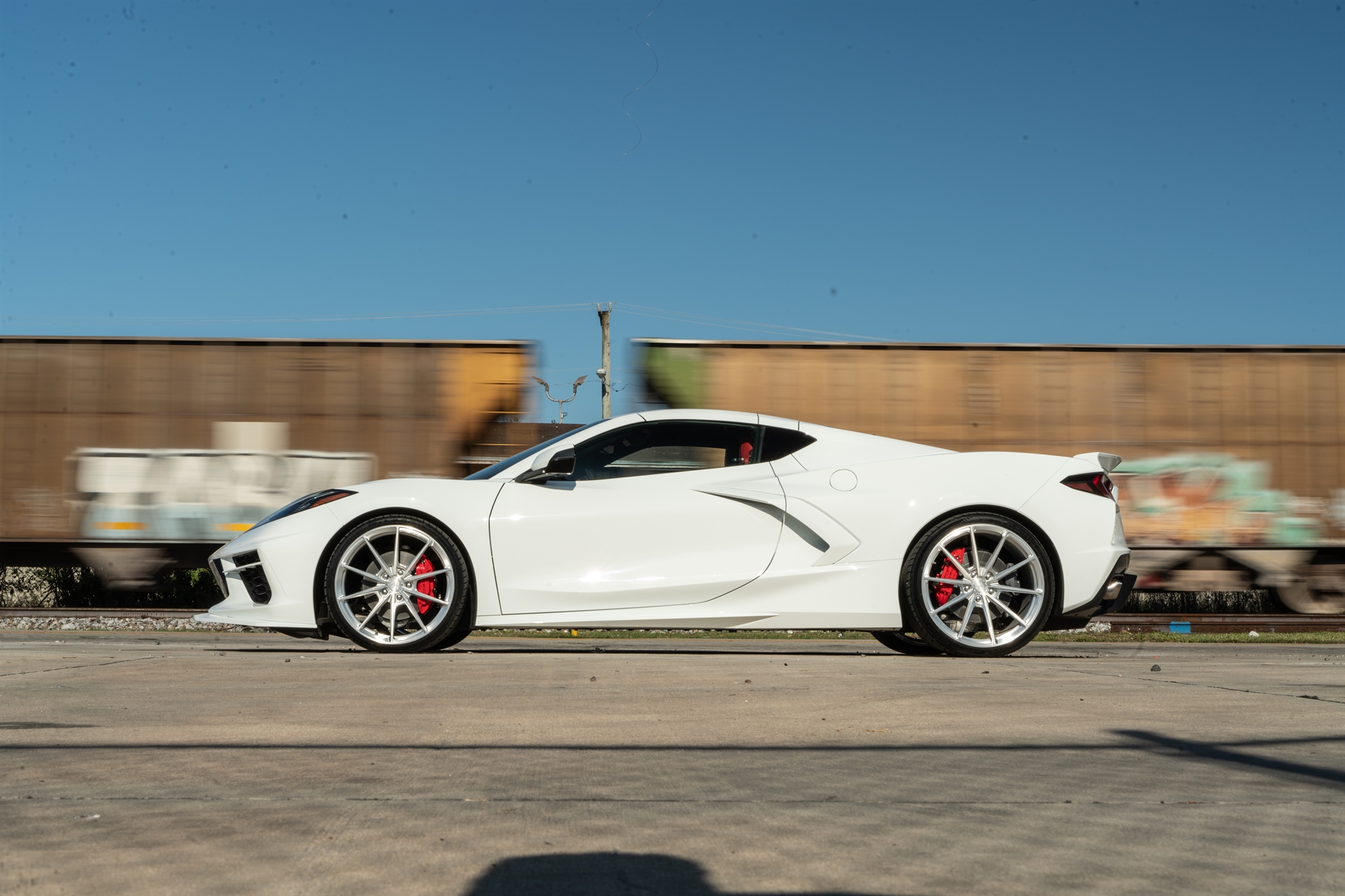 Chevrolet Corvette C8 | Artic Wight | on ANRKY AN12 | Brushed Clear