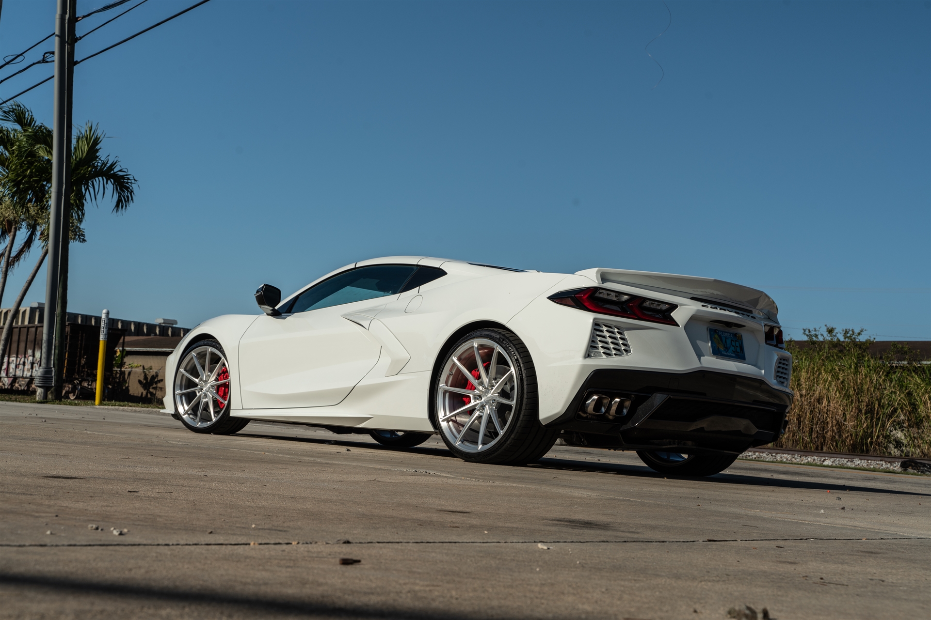 Chevrolet Corvette C8 | Artic Wight | on ANRKY AN12 | Brushed Clear
