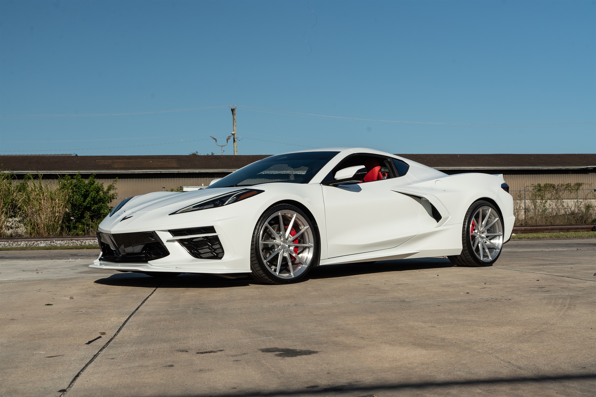 Chevrolet Corvette C8 | Artic Wight | on ANRKY AN12 | Brushed Clear