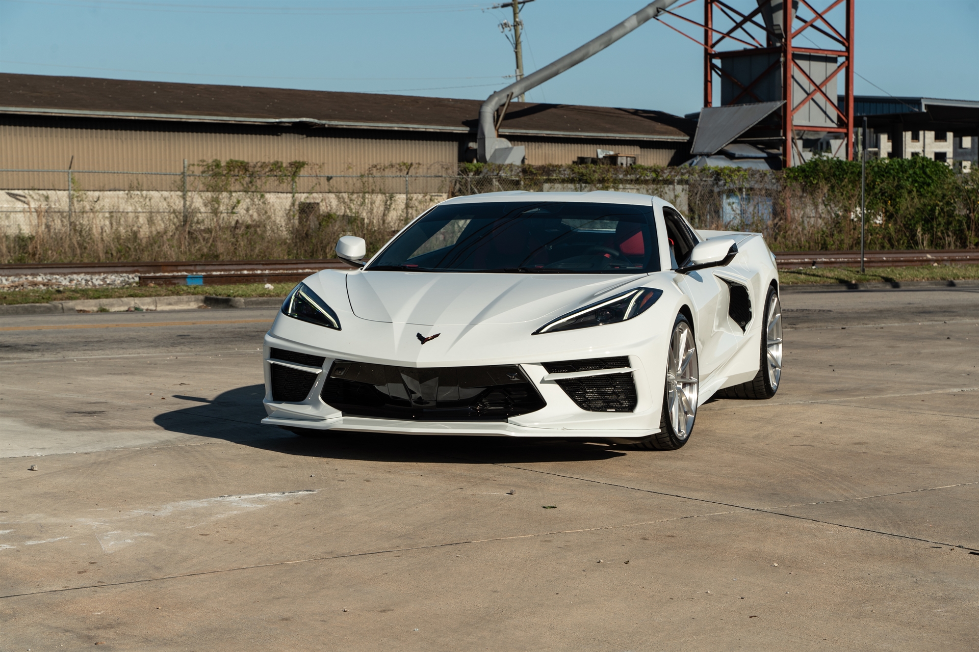 Chevrolet Corvette C8 | Artic Wight | on ANRKY AN12 | Brushed Clear
