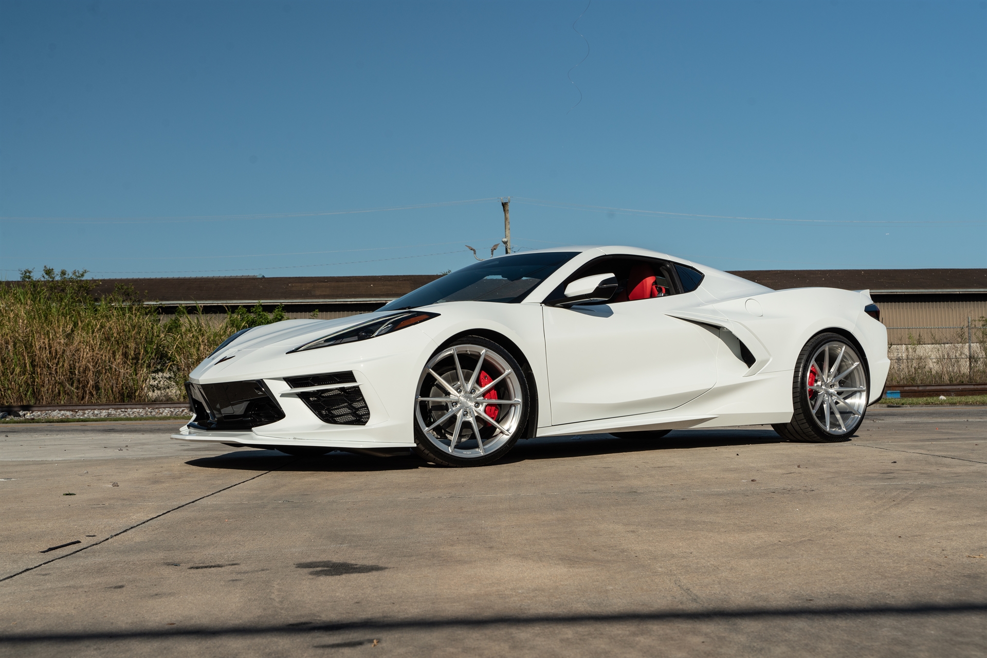 Chevrolet Corvette C8 | Artic Wight | on ANRKY AN12 | Brushed Clear