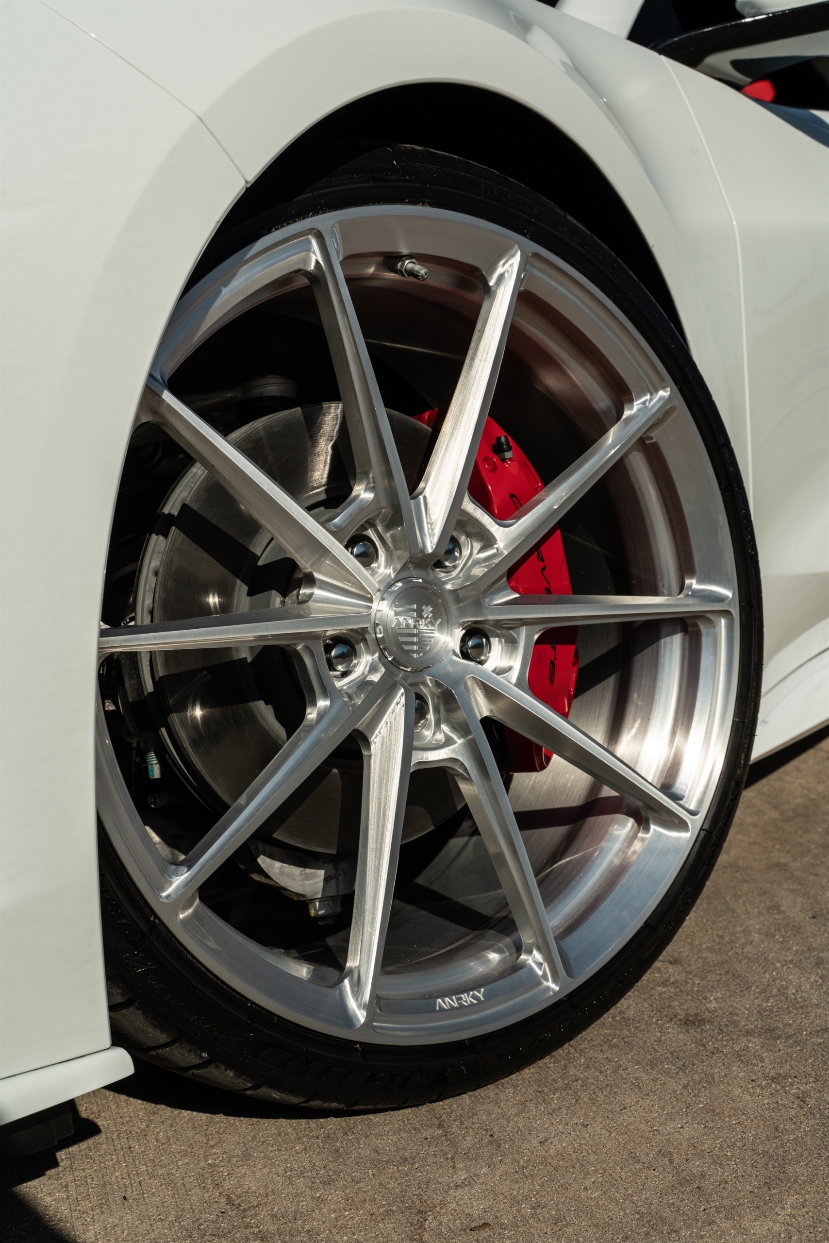 Chevrolet Corvette C8 | Artic Wight | on ANRKY AN12 | Brushed Clear