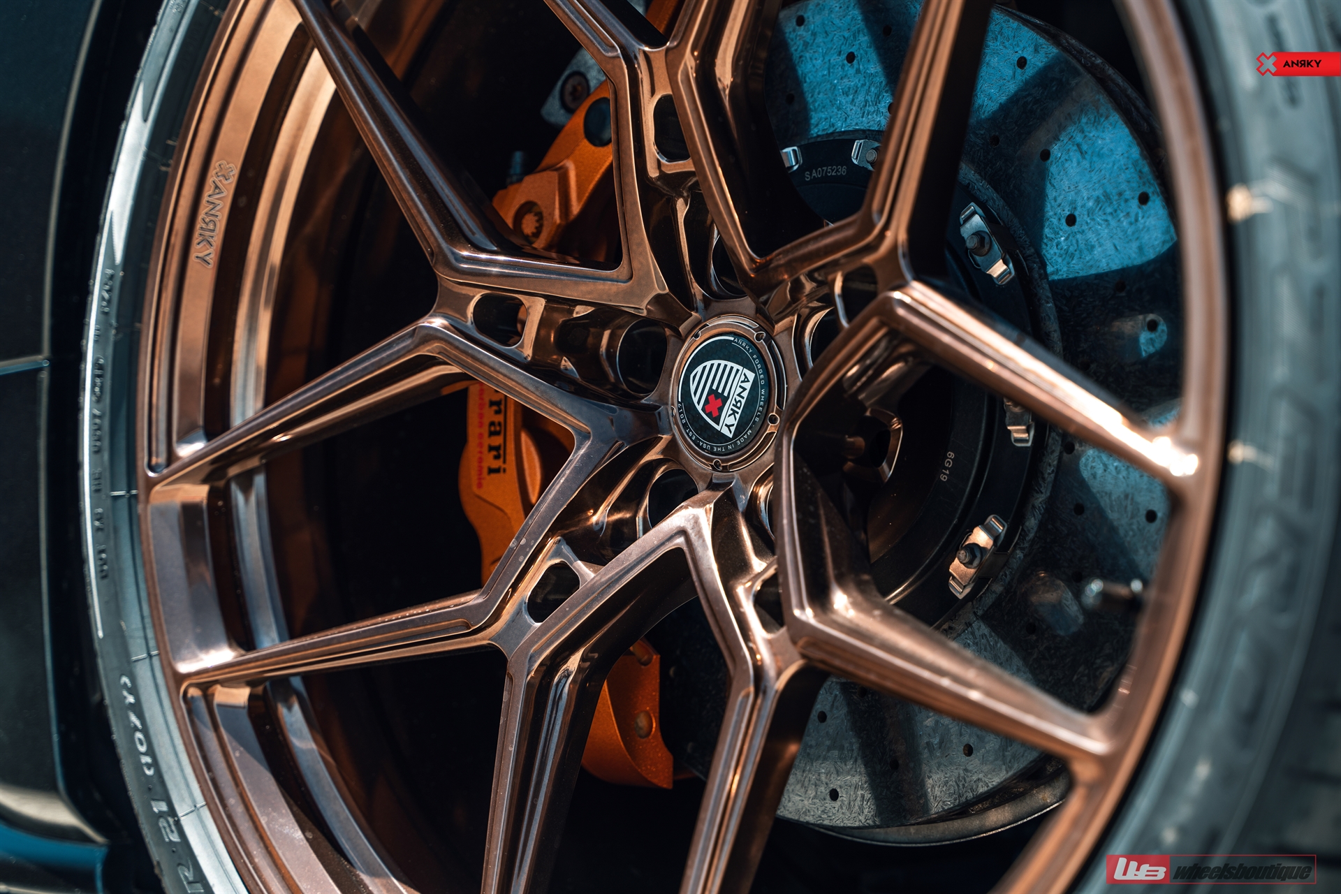 Ferrari 488 Spider | Nero | on ANRKY S1-X4 | Polished Bronze