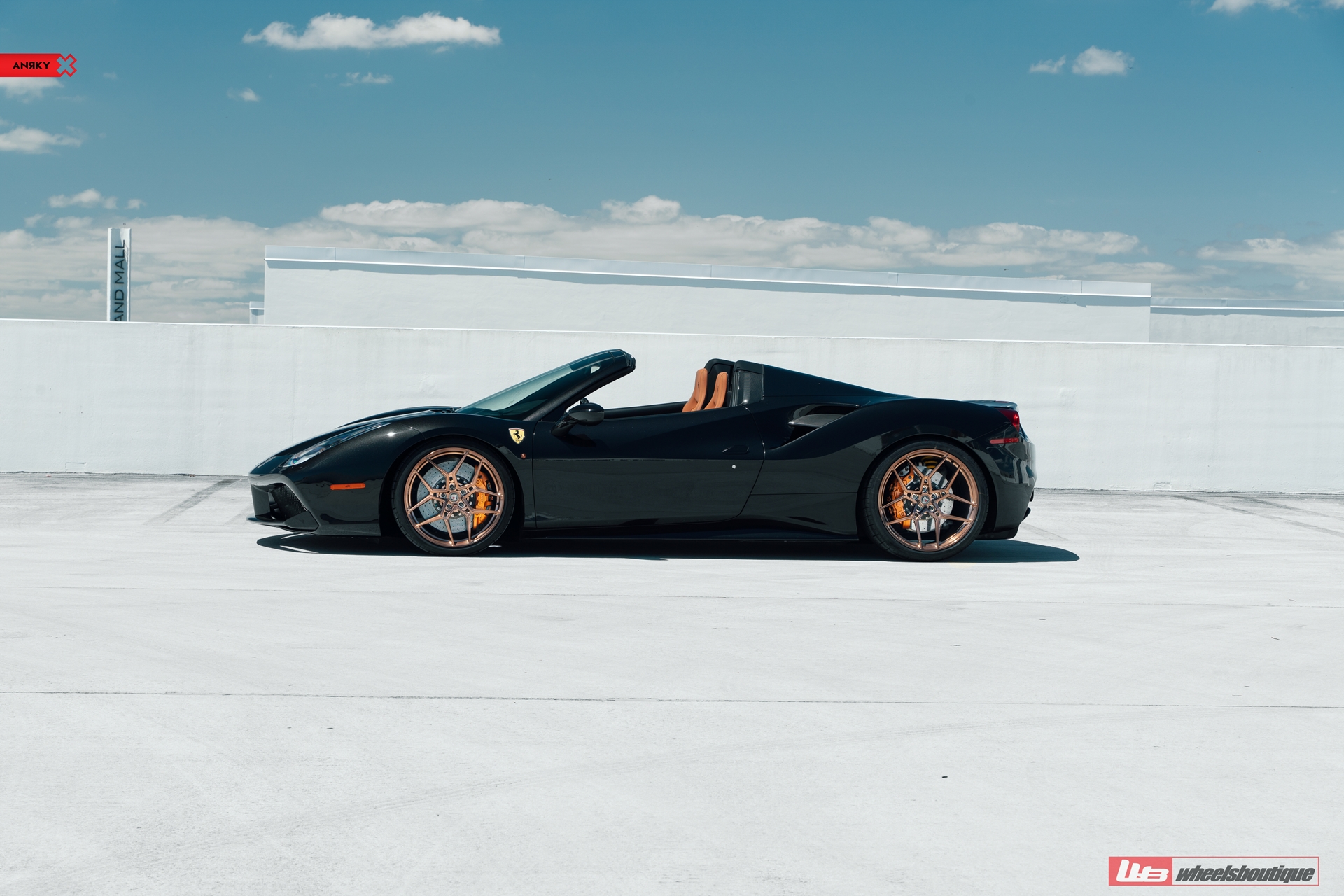 Ferrari 488 Spider | Nero | on ANRKY S1-X4 | Polished Bronze