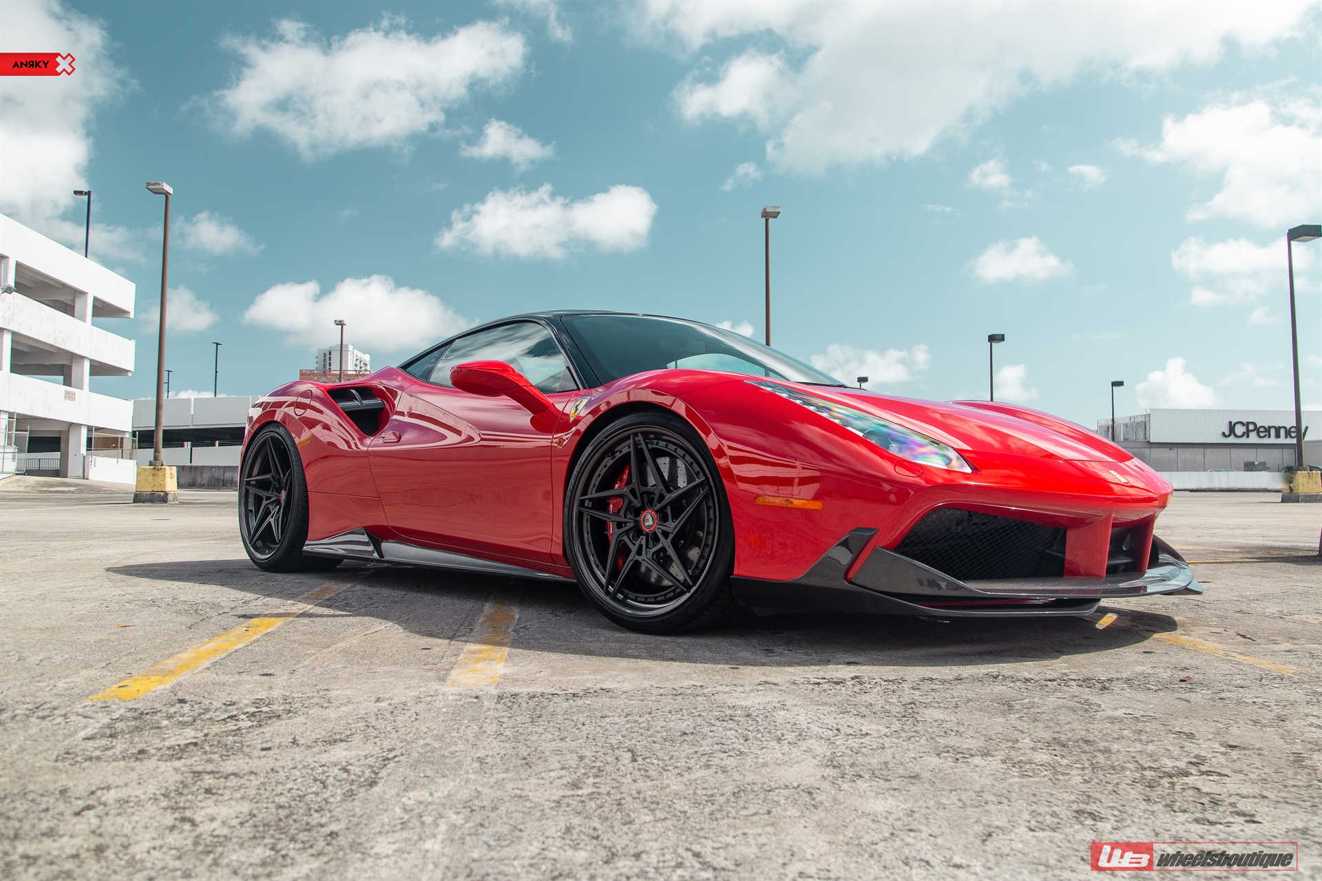 FERRARI 488 GTB | Rosso Corsa | on ANRKY S3-X3 | Satin Black