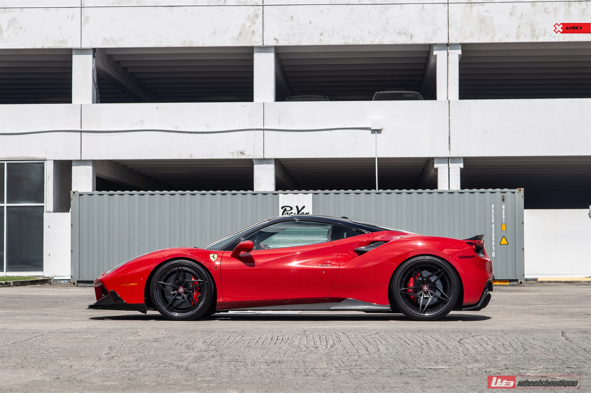 FERRARI 488 GTB | Rosso Corsa | on ANRKY S3-X3 | Satin Black