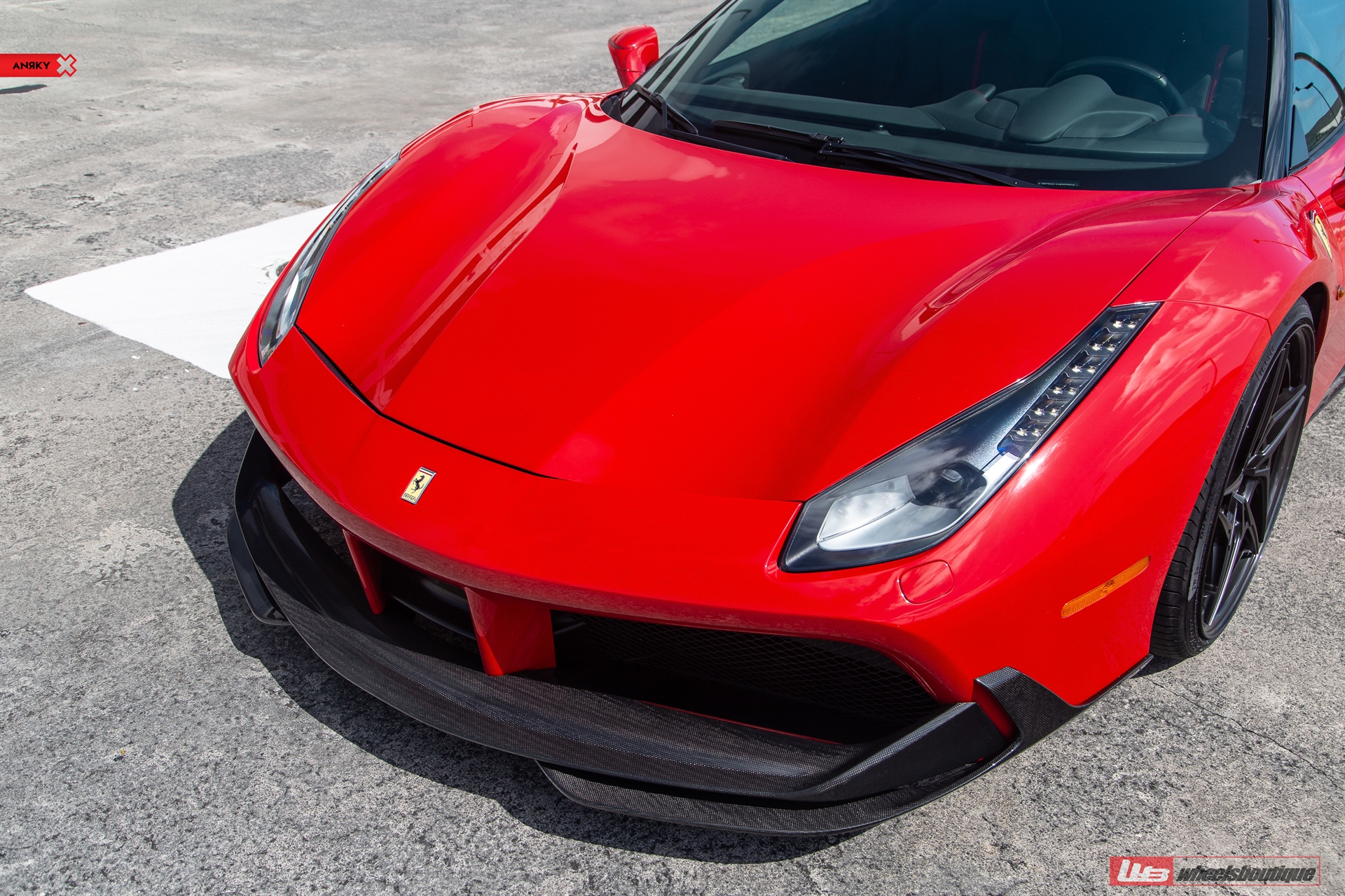 FERRARI 488 GTB | Rosso Corsa | on ANRKY S3-X3 | Satin Black