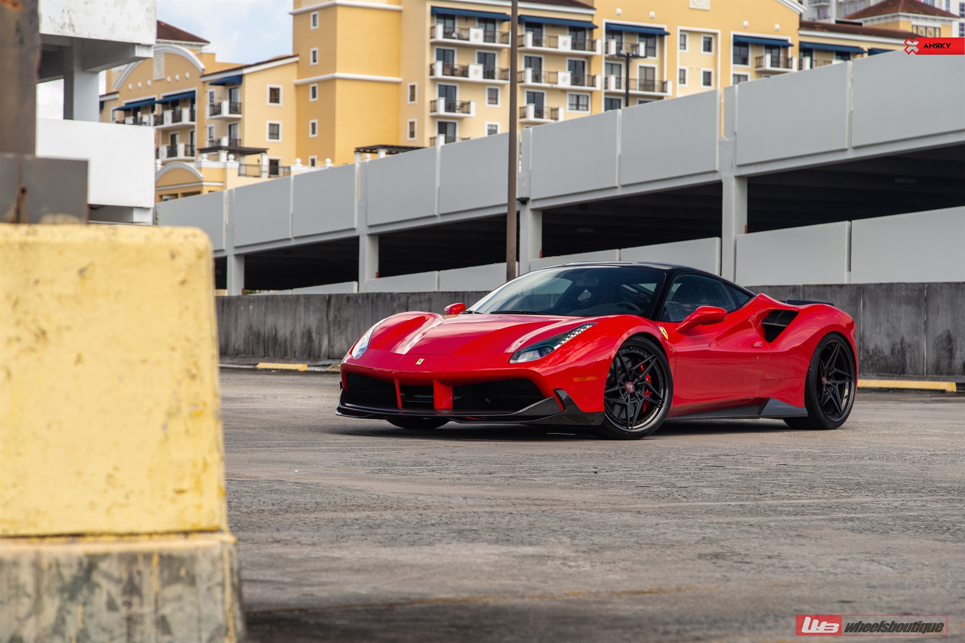FERRARI 488 GTB | Rosso Corsa | on ANRKY S3-X3 | Satin Black