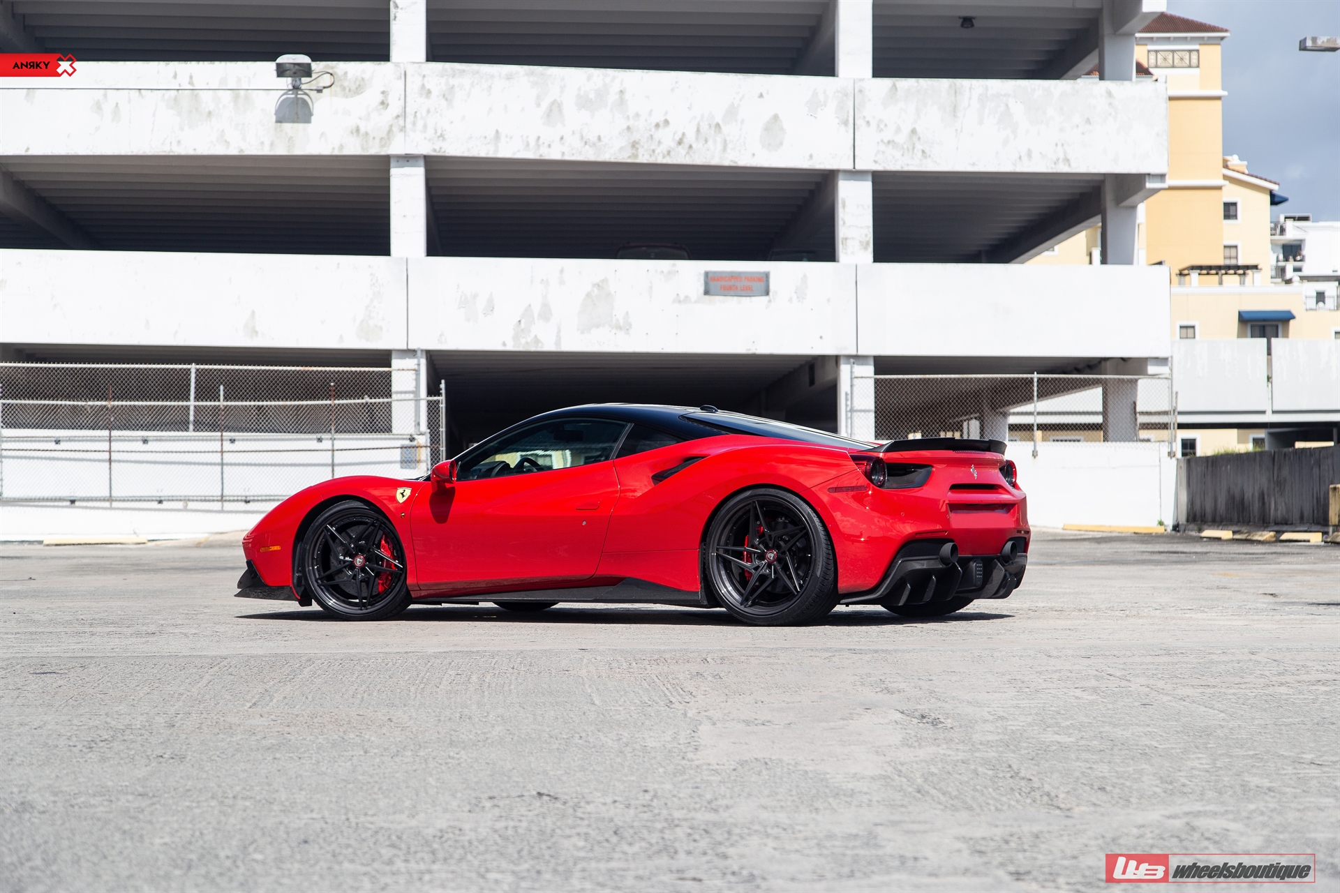 FERRARI 488 GTB | Rosso Corsa | on ANRKY S3-X3 | Satin Black