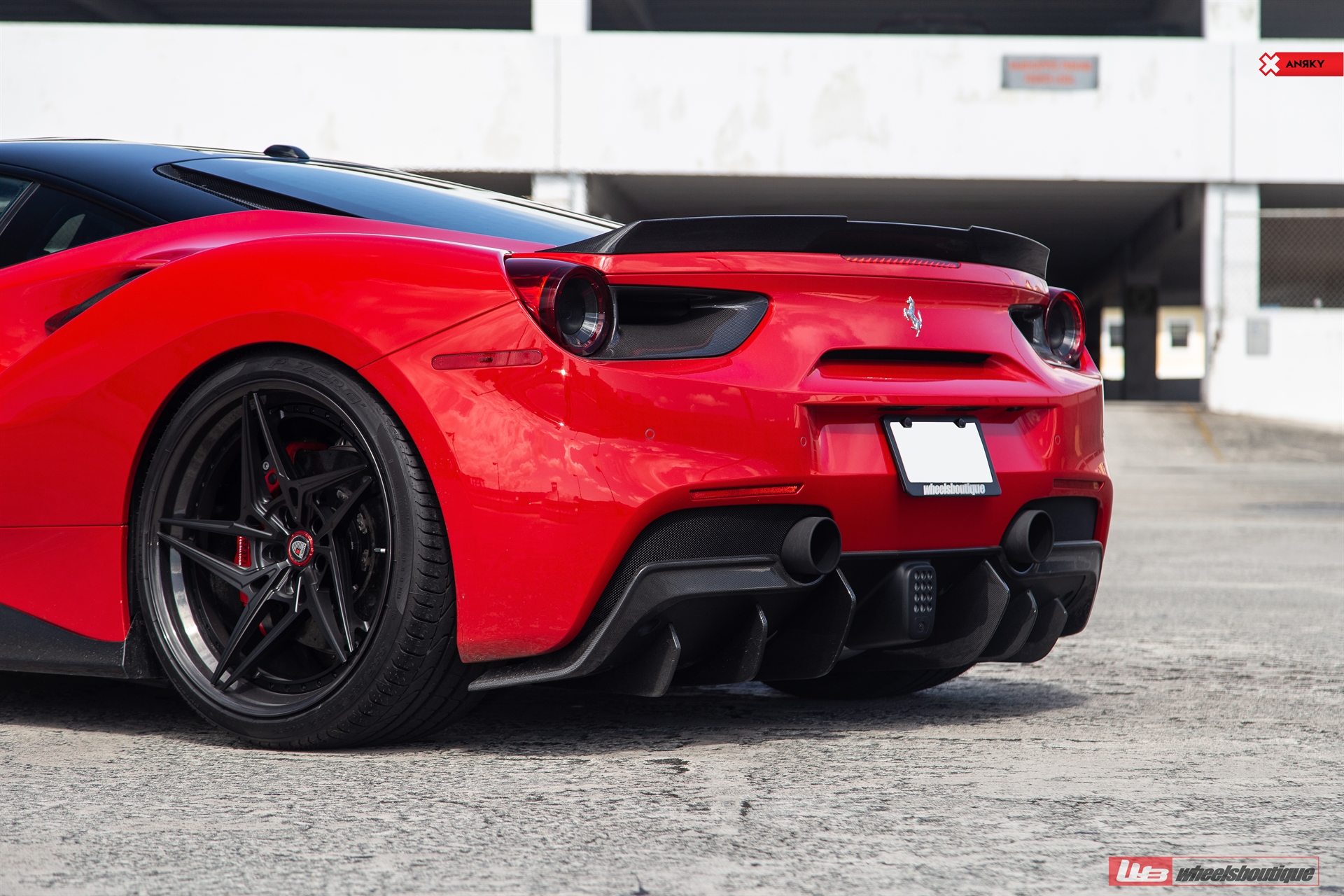 FERRARI 488 GTB | Rosso Corsa | on ANRKY S3-X3 | Satin Black