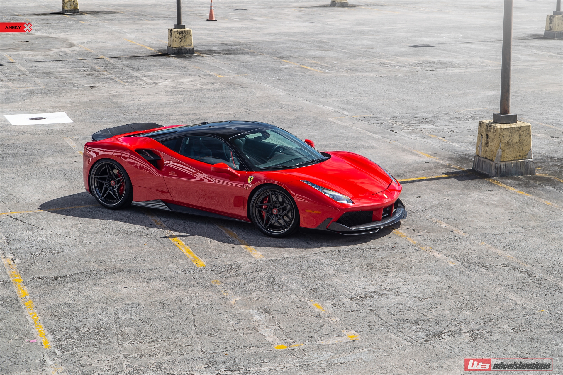 FERRARI 488 GTB | Rosso Corsa | on ANRKY S3-X3 | Satin Black