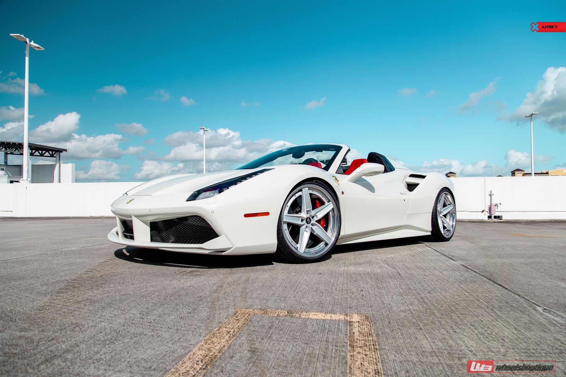 Ferrari 488 Spider | Bianco Avus | on ANRKY AN35 | Brushed Clear