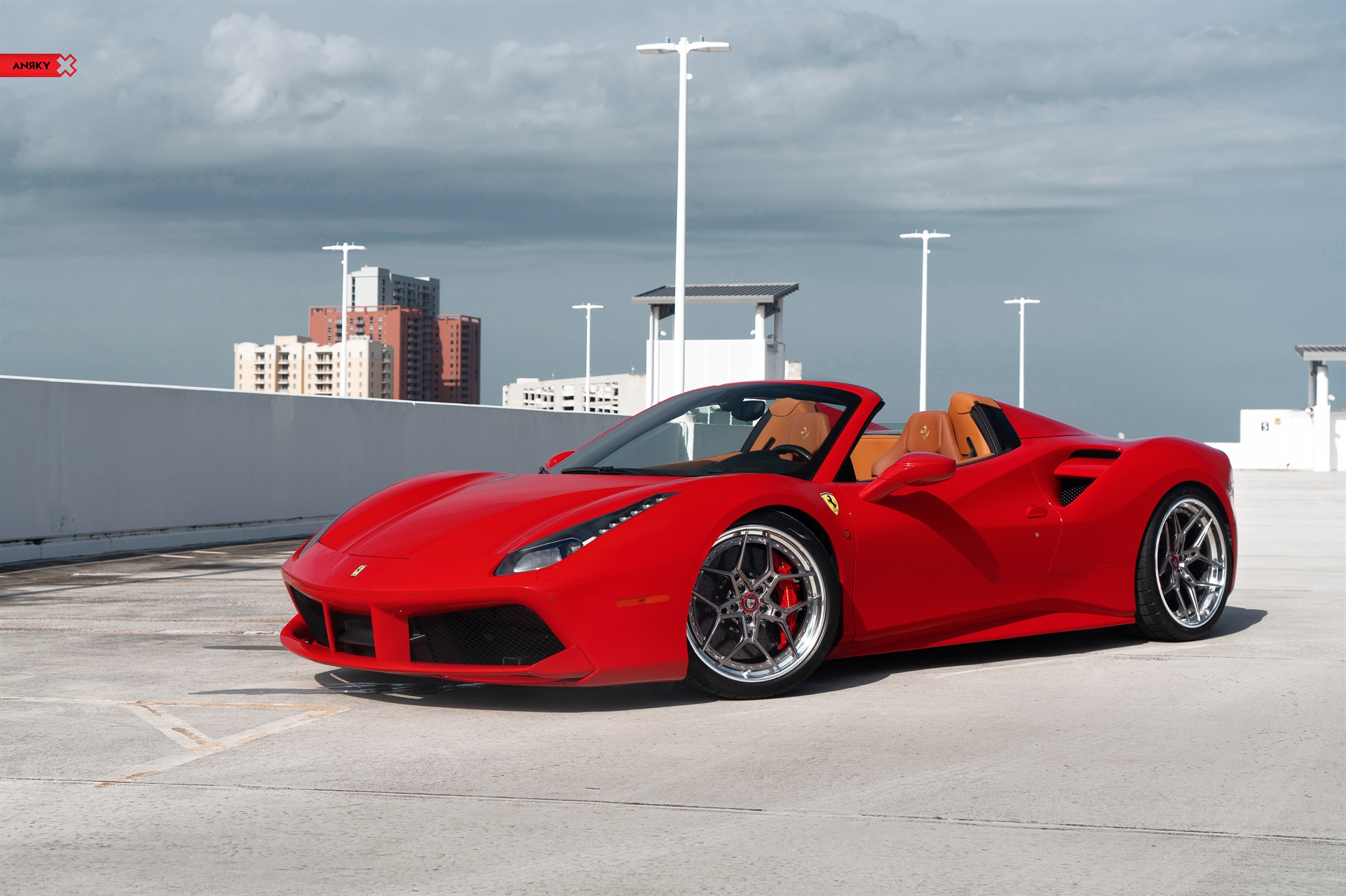 Ferrari 488 Spider | Rosso Corza | ANRKY S3-X4 | Polished Dark Clear