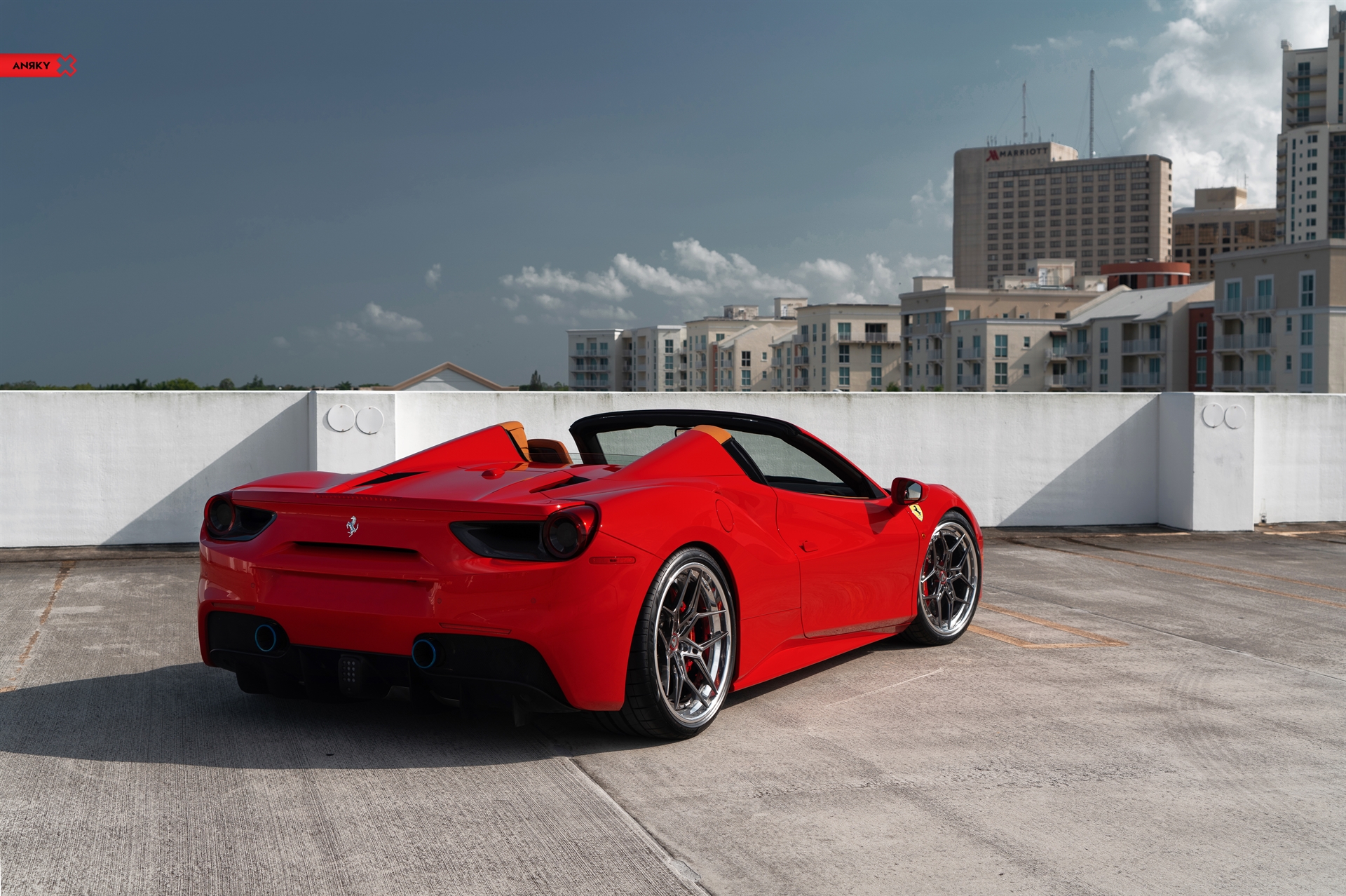 Ferrari 488 Spider | Rosso Corza | ANRKY S3-X4 | Polished Dark Clear