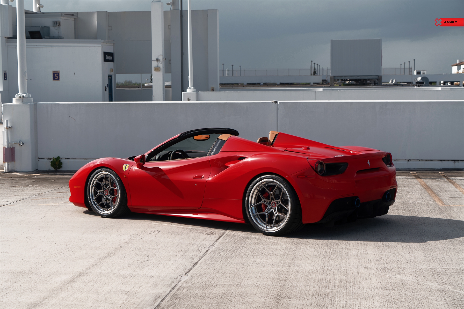 Ferrari 488 Spider | Rosso Corza | ANRKY S3-X4 | Polished Dark Clear