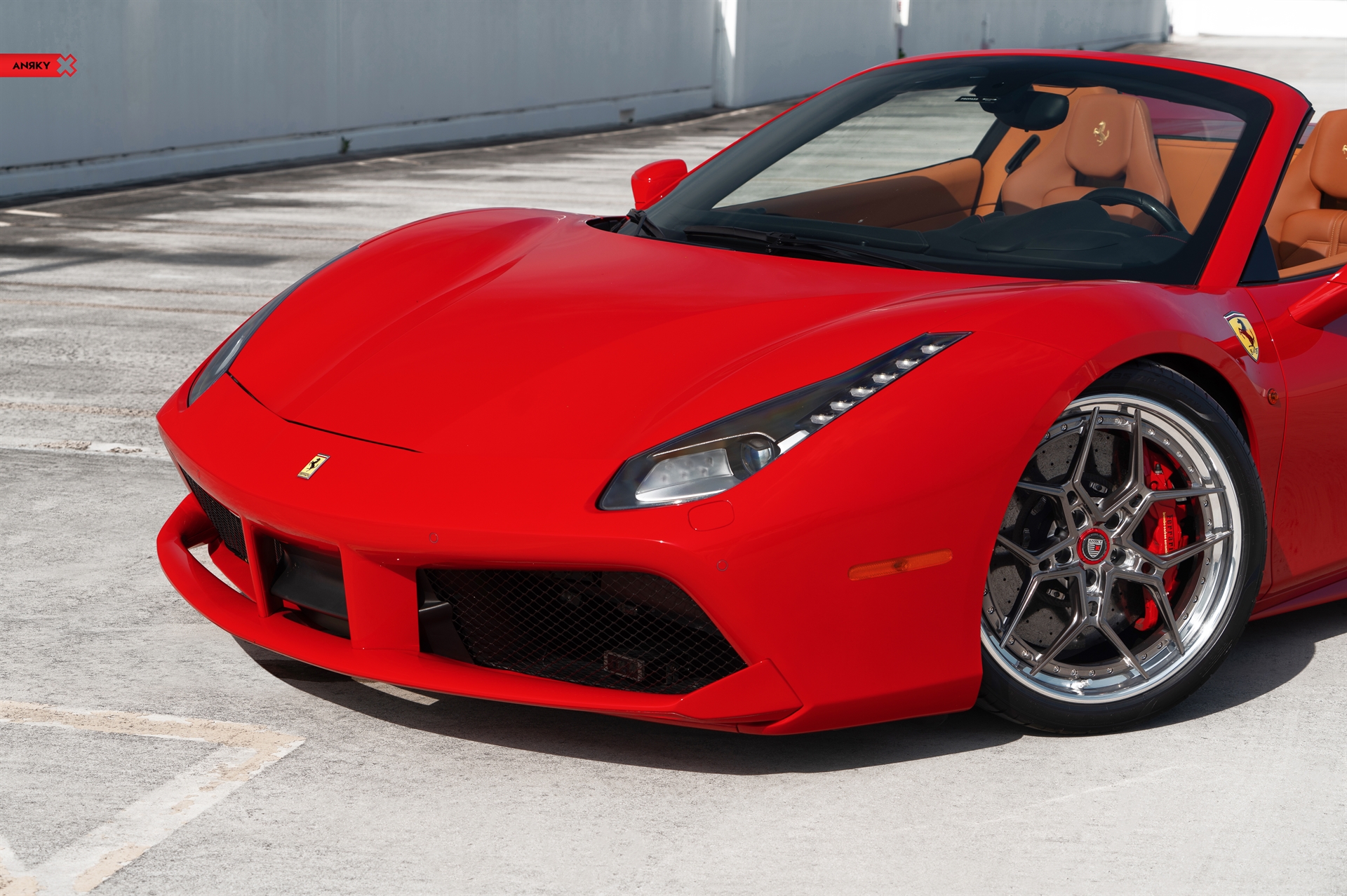 Ferrari 488 Spider | Rosso Corza | ANRKY S3-X4 | Polished Dark Clear