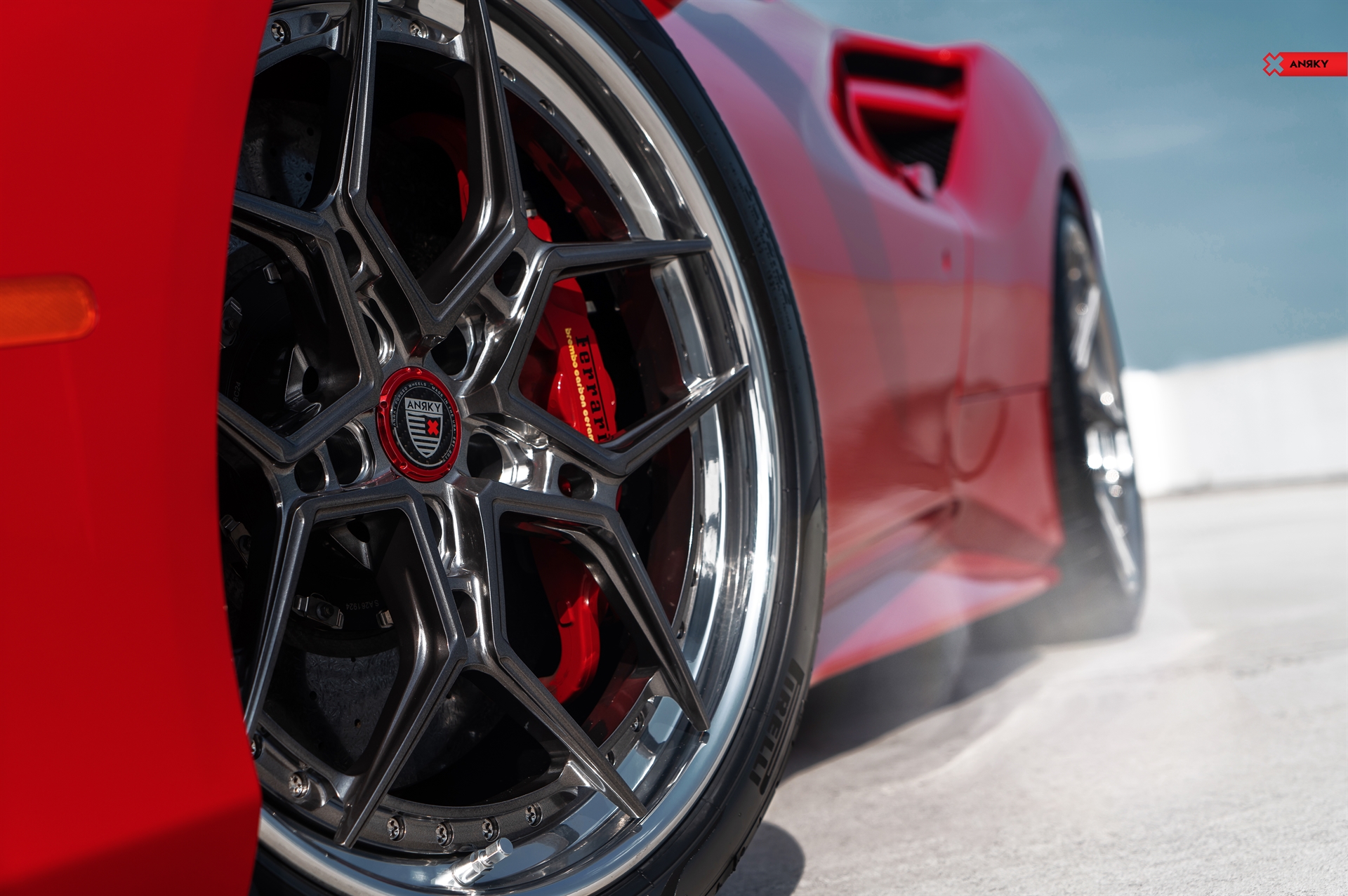 Ferrari 488 Spider | Rosso Corza | ANRKY S3-X4 | Polished Dark Clear