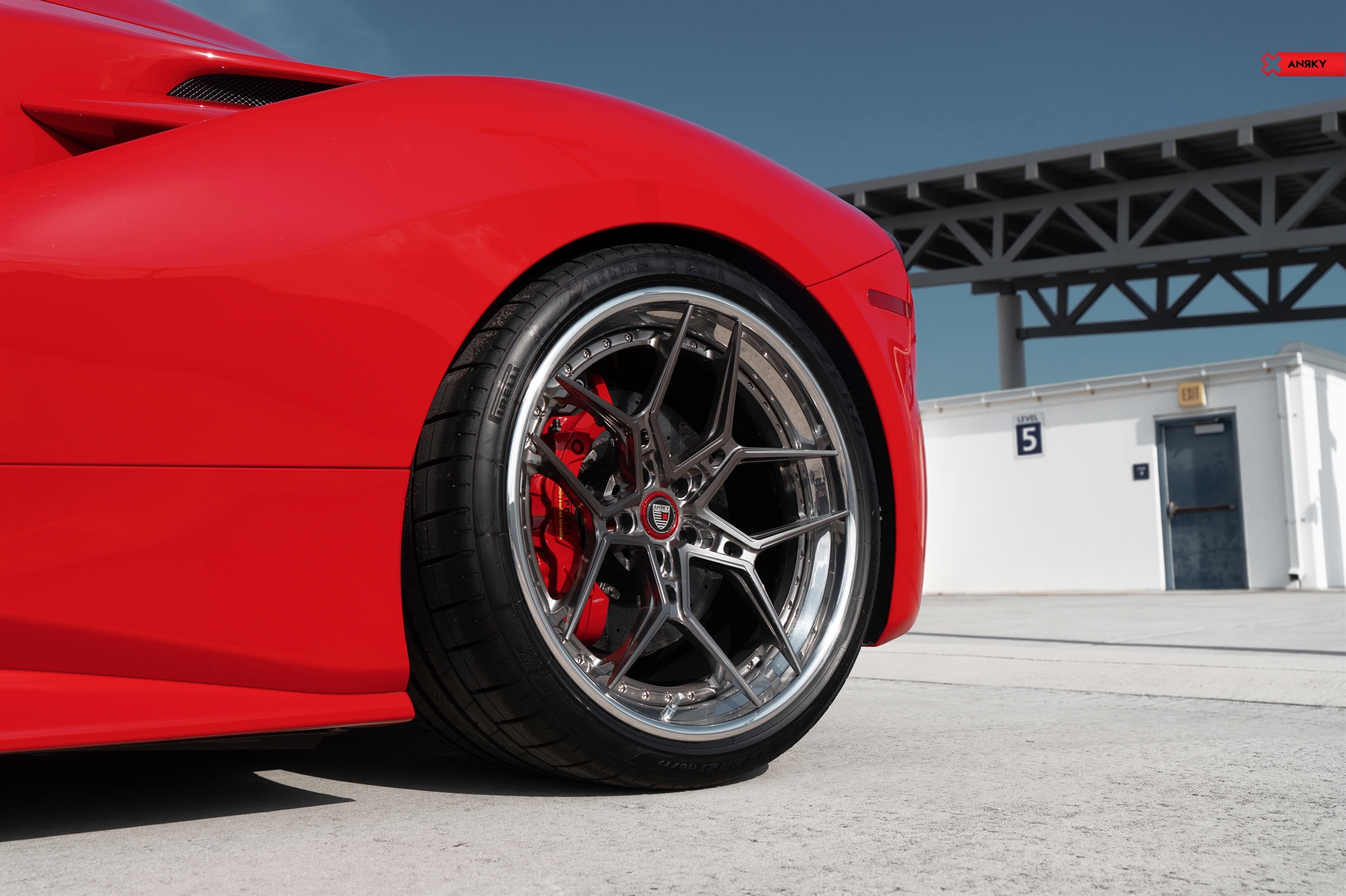 Ferrari 488 Spider | Rosso Corza | ANRKY S3-X4 | Polished Dark Clear