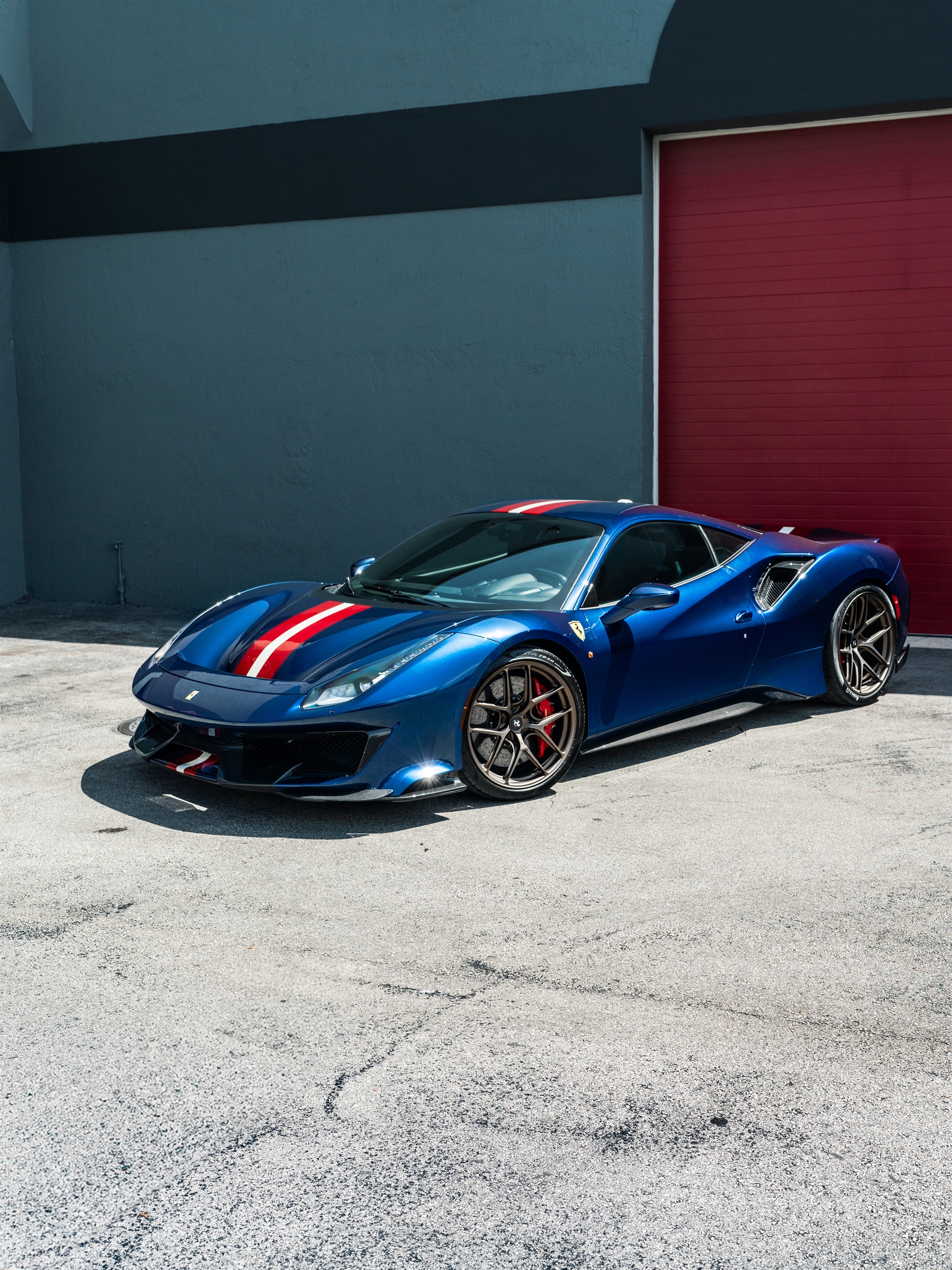 Ferrari 488 Pista | TDF Blue | on HRE R101LW | Santin Bronze