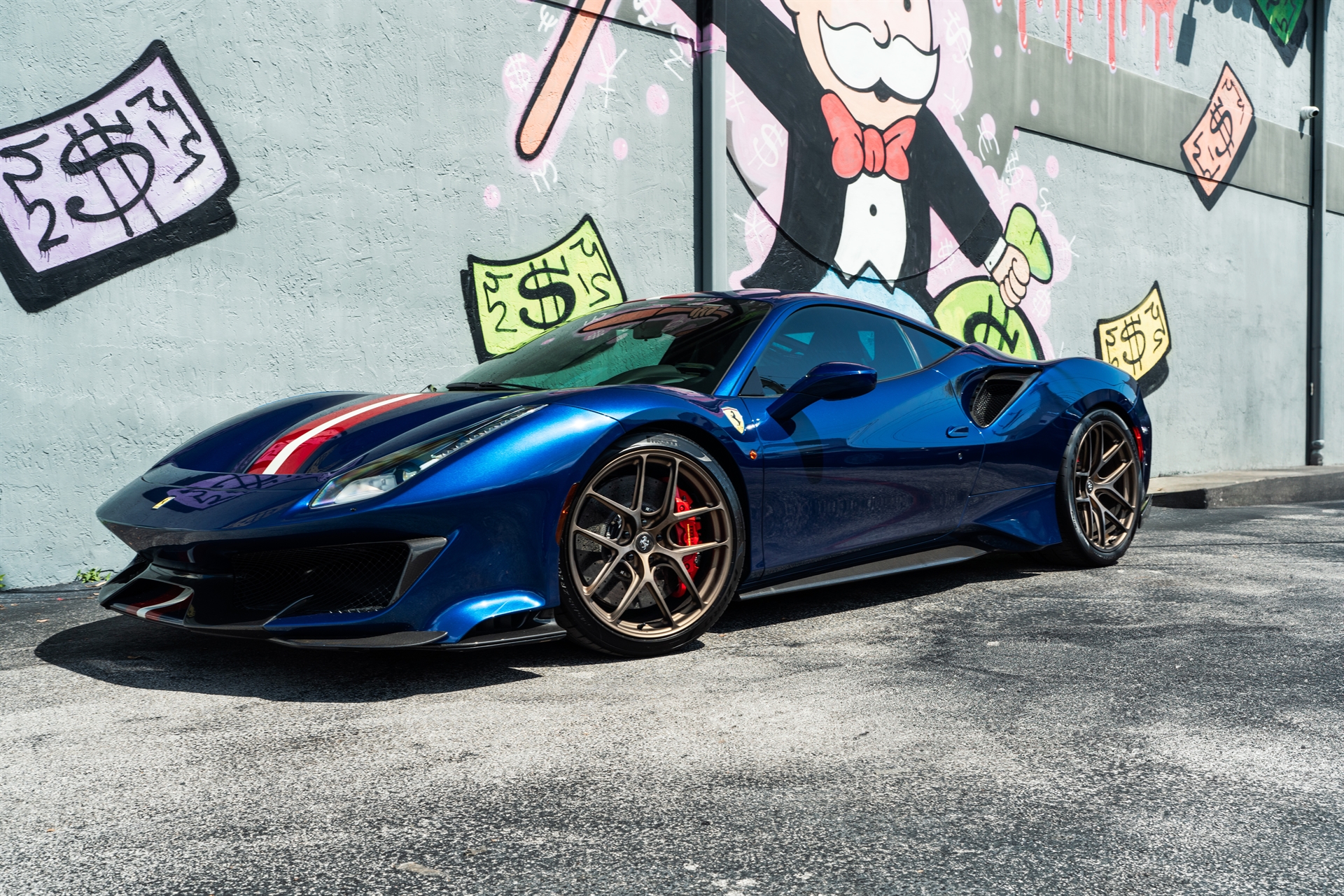 Ferrari 488 Pista | TDF Blue | on HRE R101LW | Santin Bronze