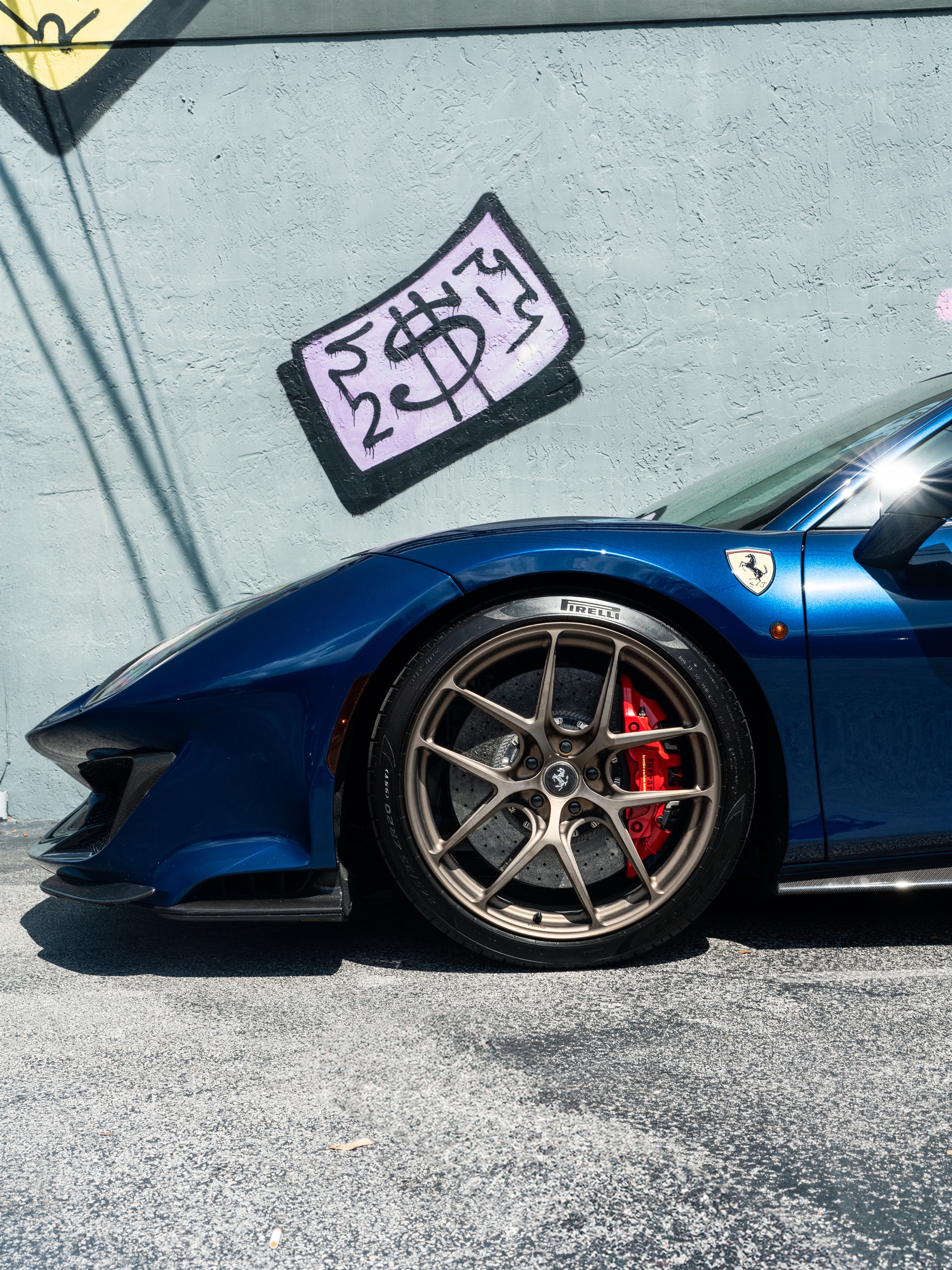 Ferrari 488 Pista | TDF Blue | on HRE R101LW | Santin Bronze