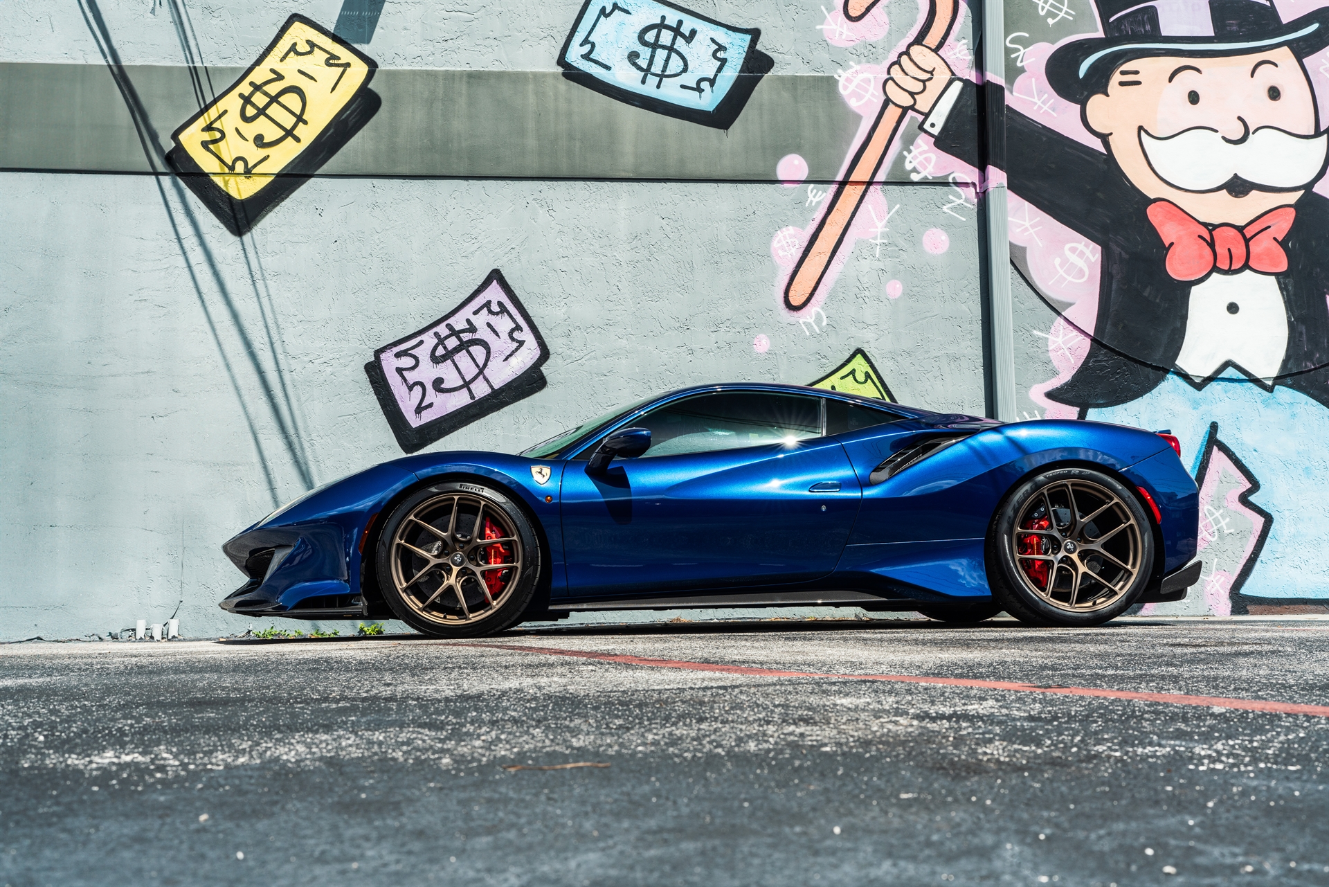 Ferrari 488 Pista | TDF Blue | on HRE R101LW | Santin Bronze