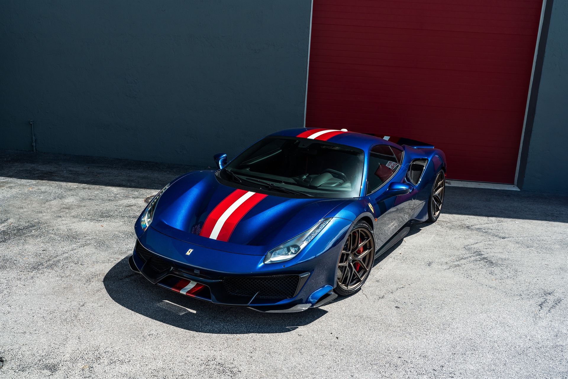 Ferrari 488 Pista | TDF Blue | on HRE R101LW | Santin Bronze