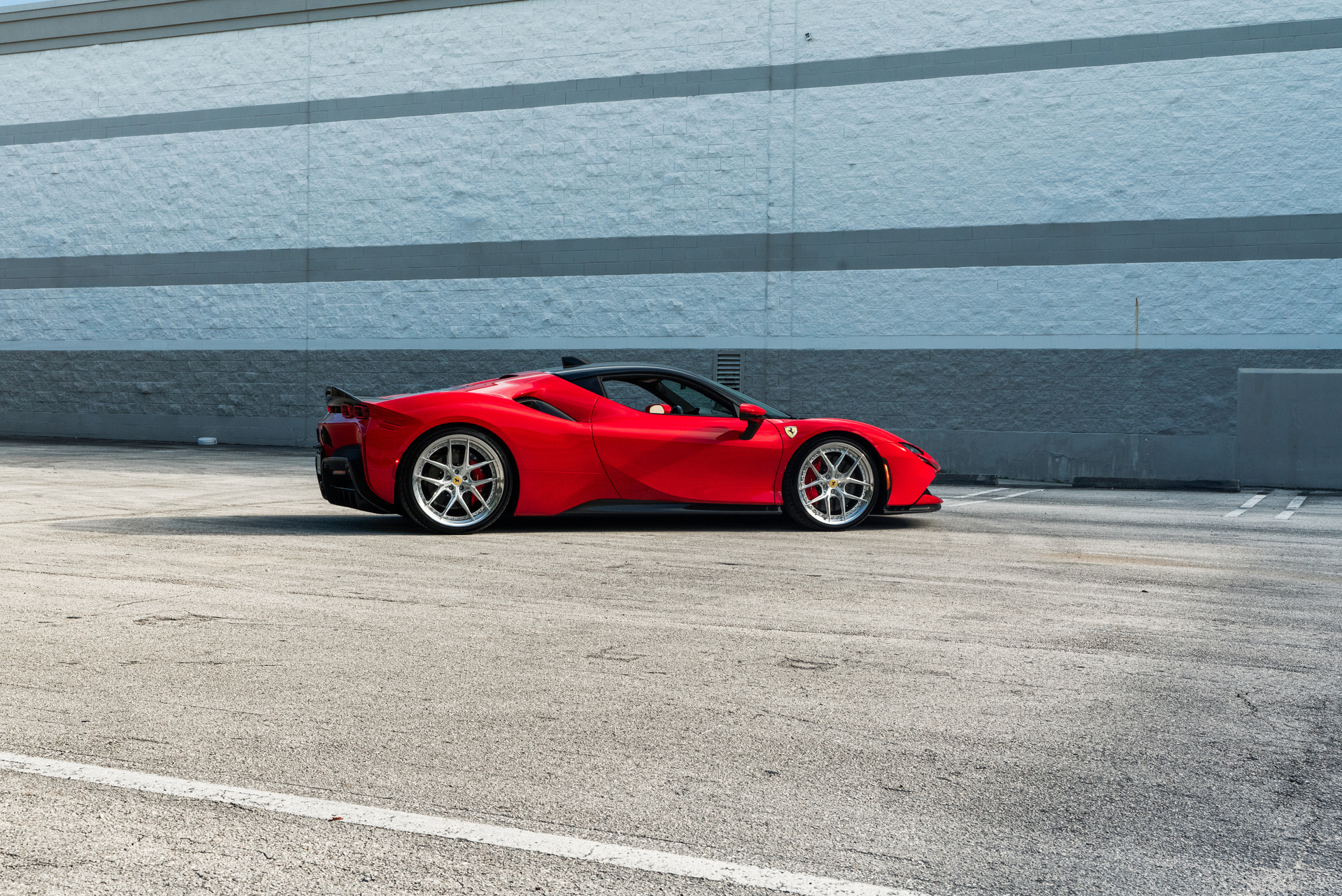 Ferrari SF90 | Rosso Corza | on HRE S101SC | Brushed Clear