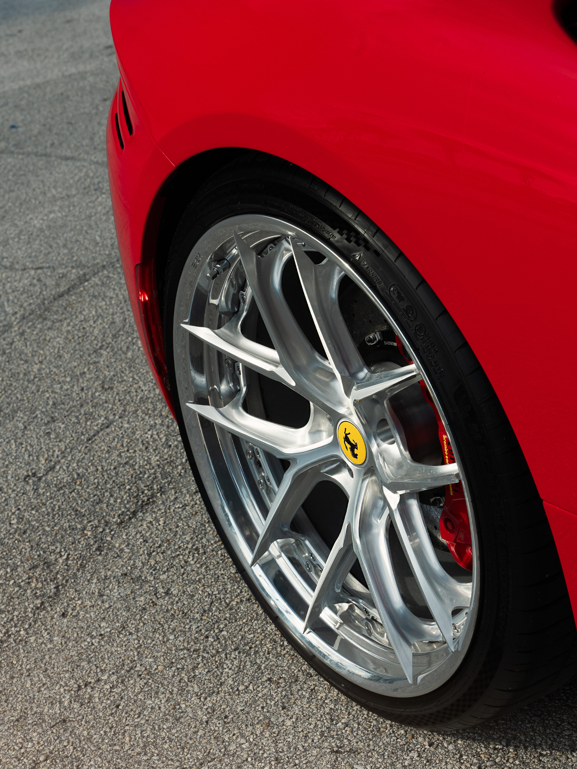 Ferrari SF90 | Rosso Corza | on HRE S101SC | Brushed Clear