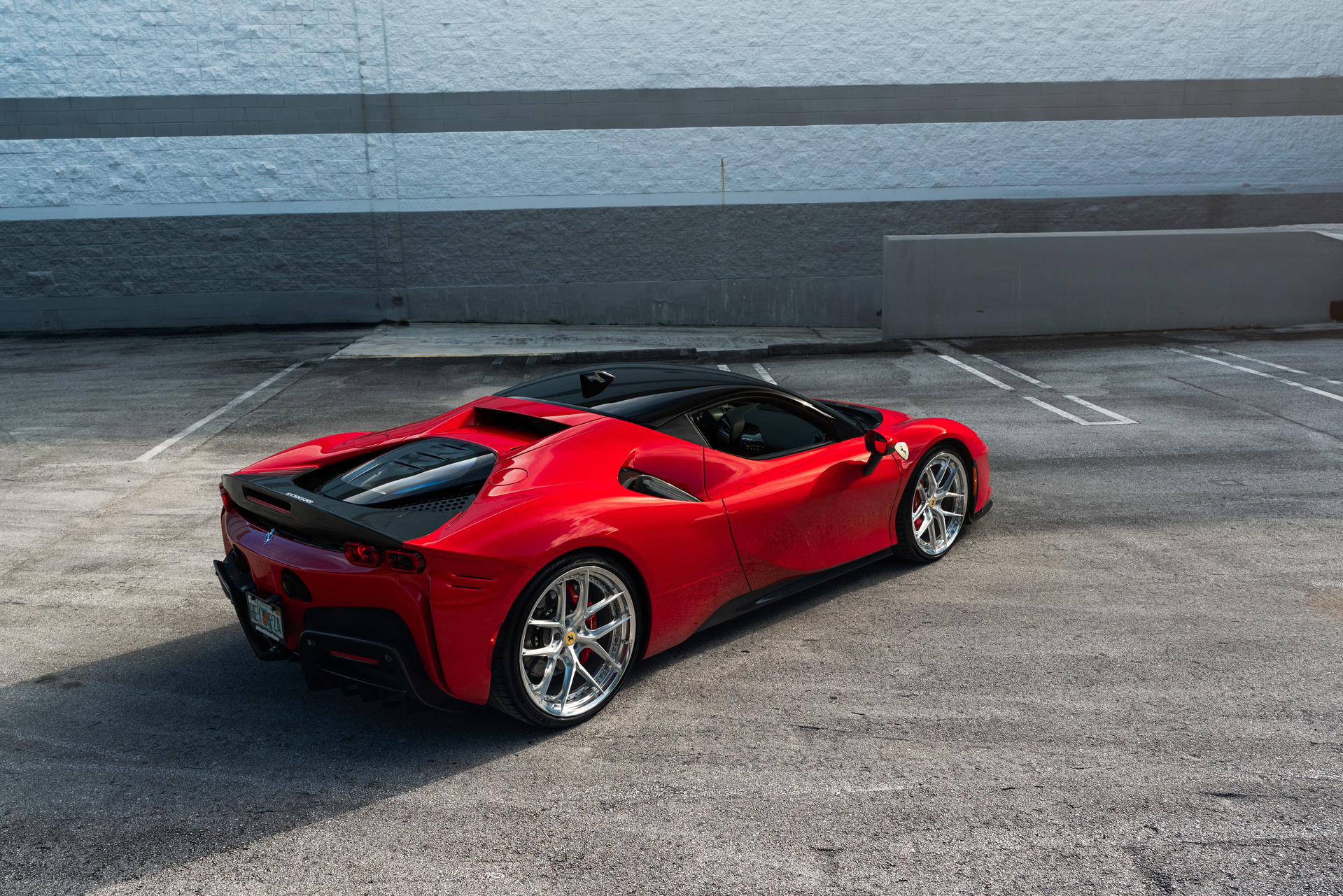 Ferrari SF90 | Rosso Corza | on HRE S101SC | Brushed Clear