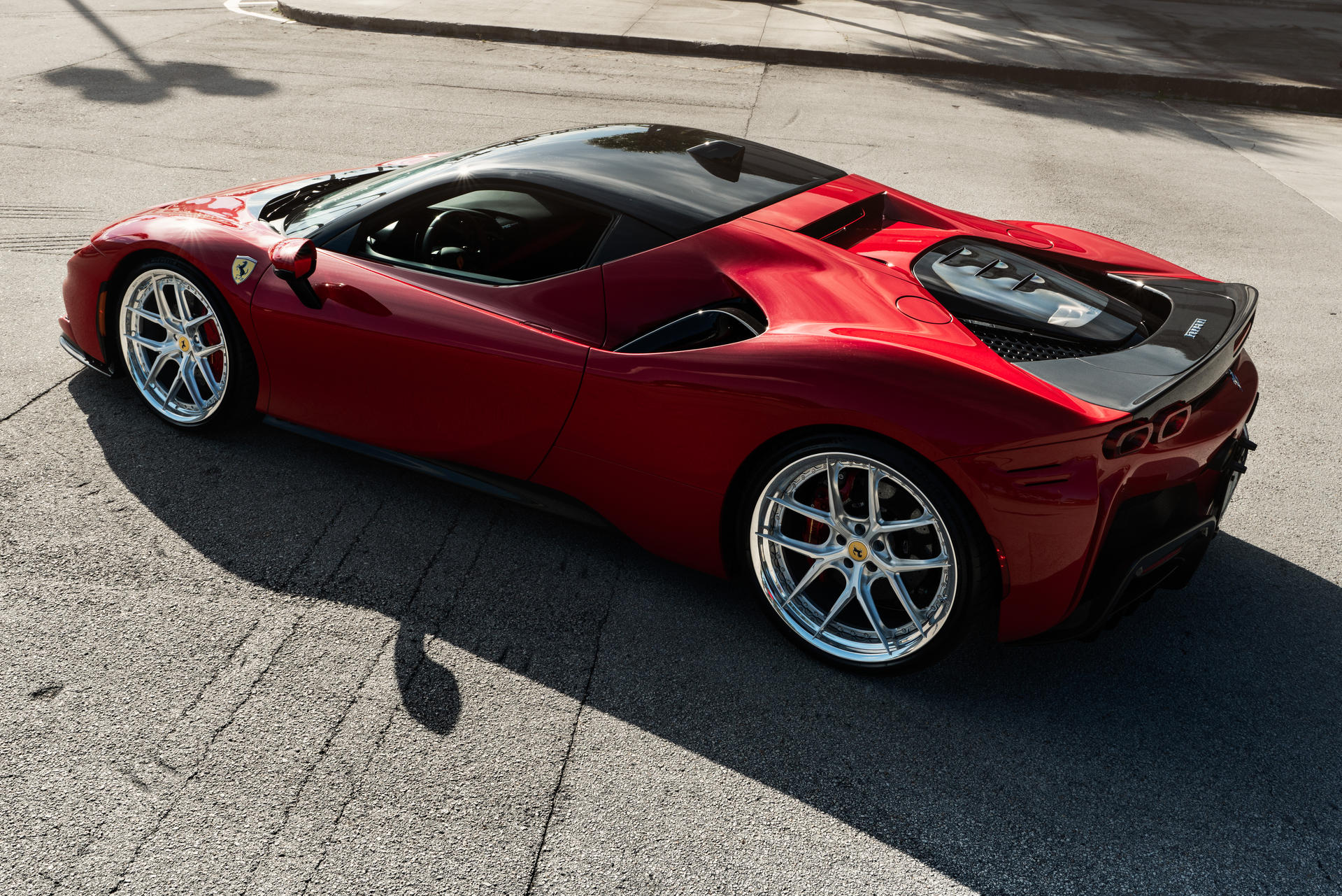 Ferrari SF90 | Rosso Corza | on HRE S101SC | Brushed Clear