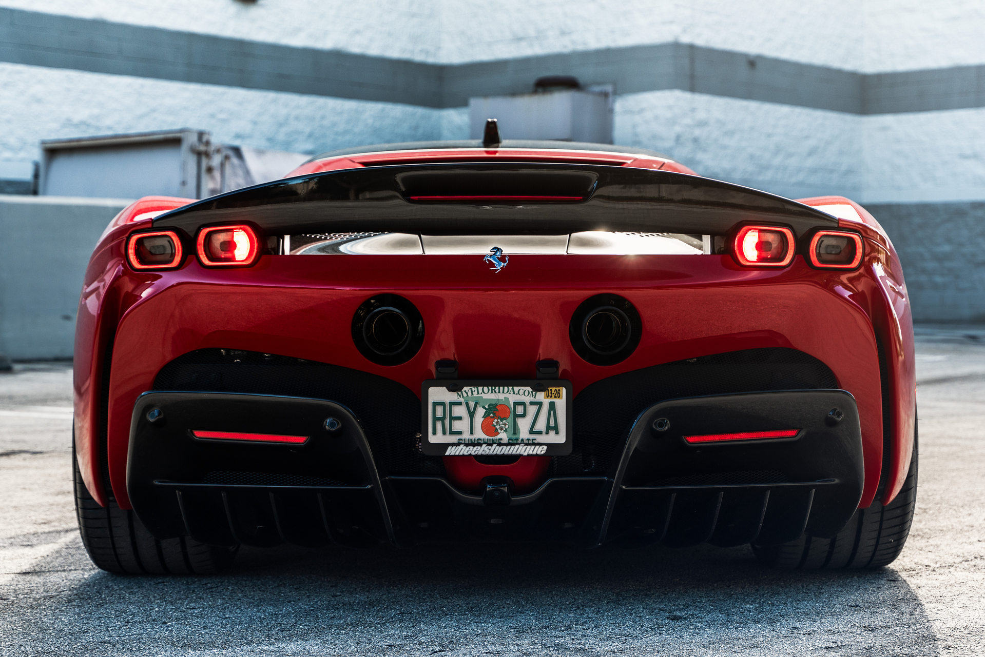 Ferrari SF90 | Rosso Corza | on HRE S101SC | Brushed Clear