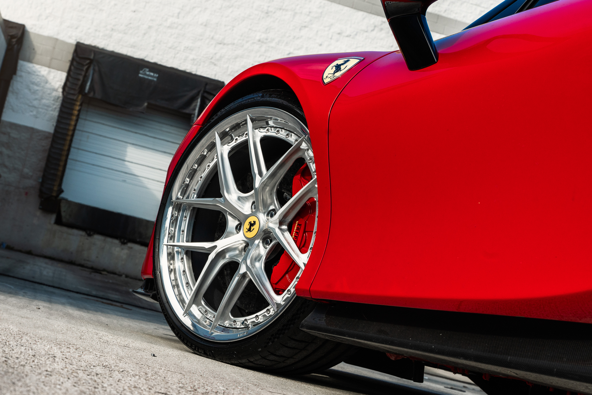 Ferrari SF90 | Rosso Corza | on HRE S101SC | Brushed Clear