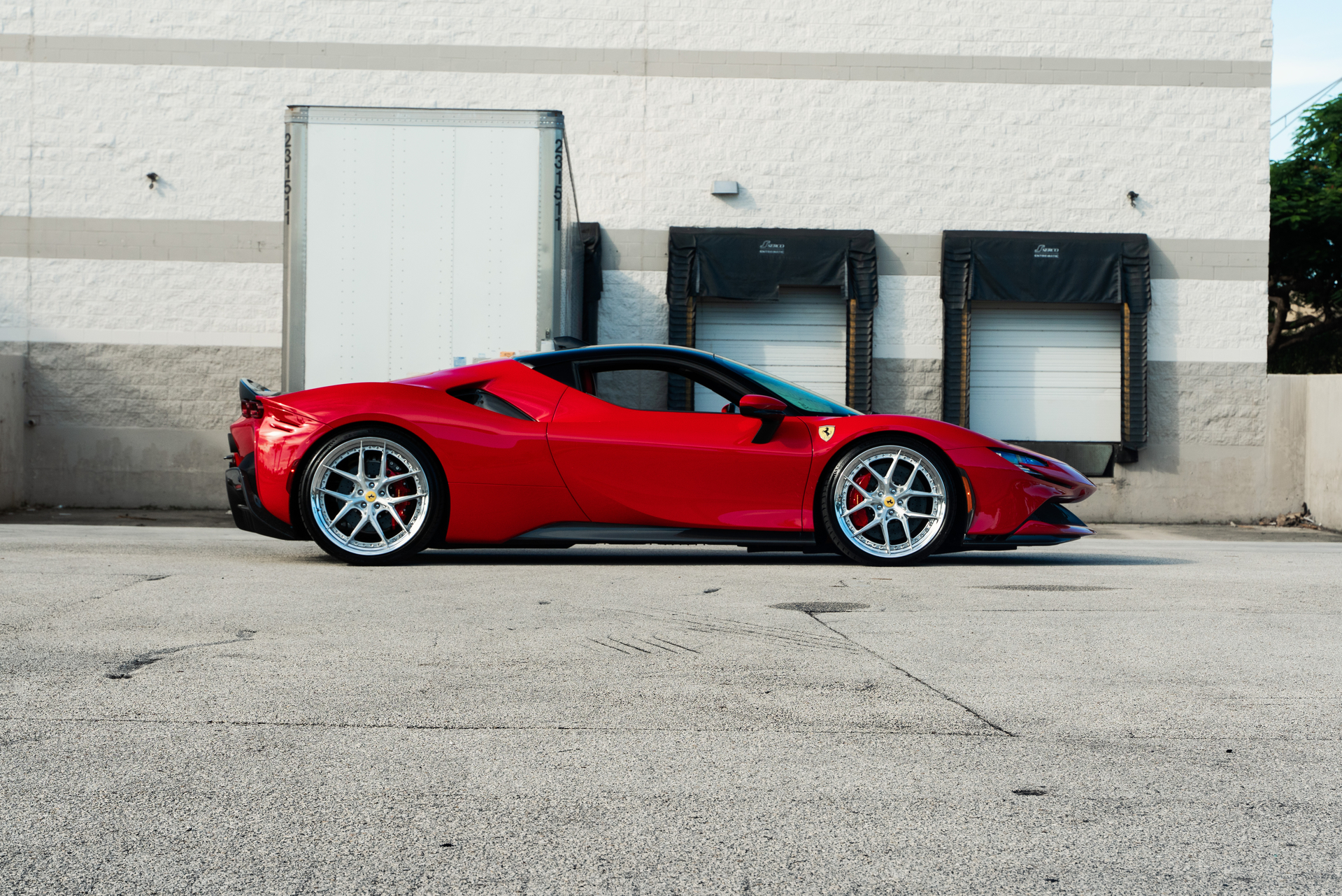 Ferrari SF90 | Rosso Corza | on HRE S101SC | Brushed Clear