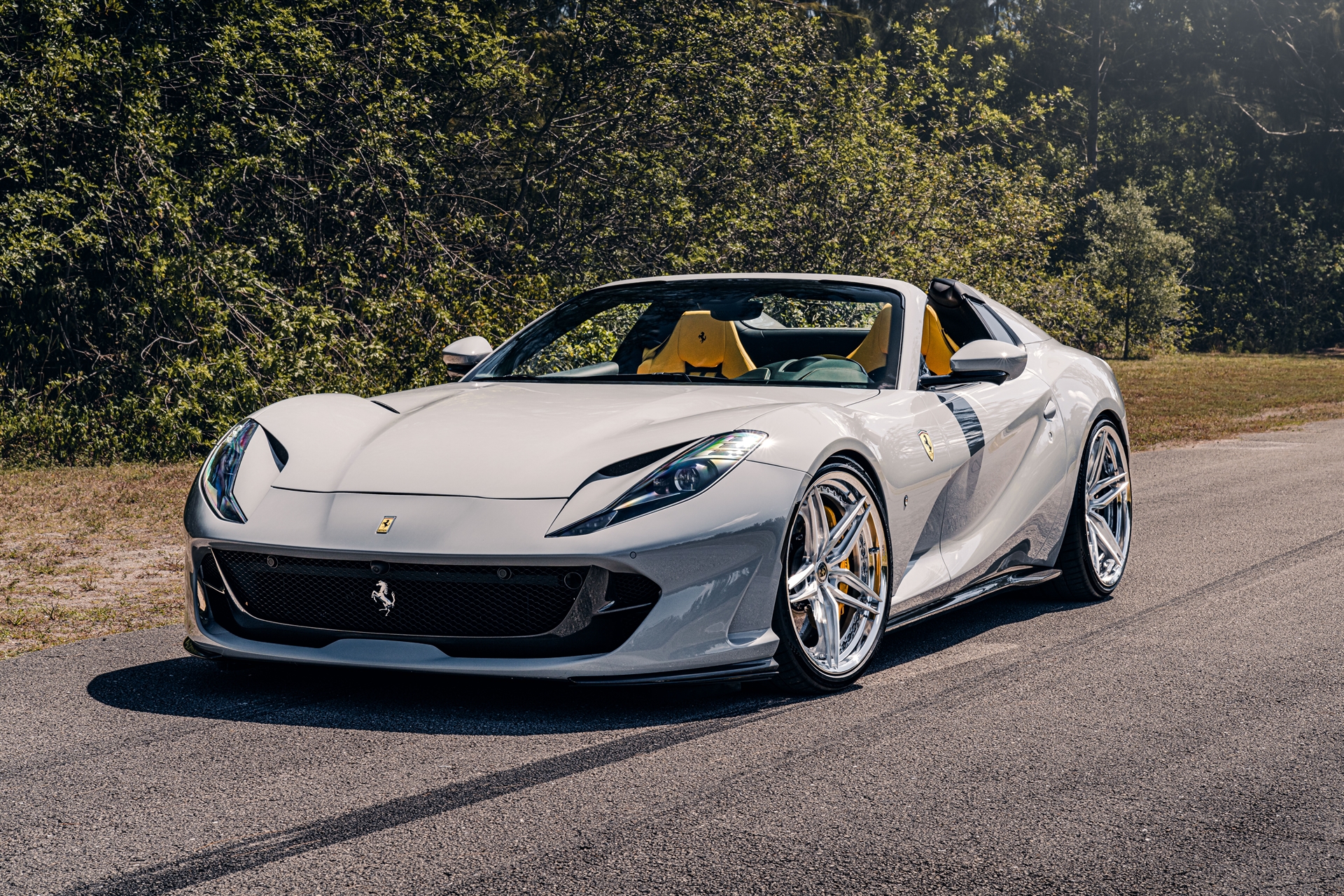 Ferarri 812 GTS | Grigio Squalo | on HRE S107SC | Brushed Clear