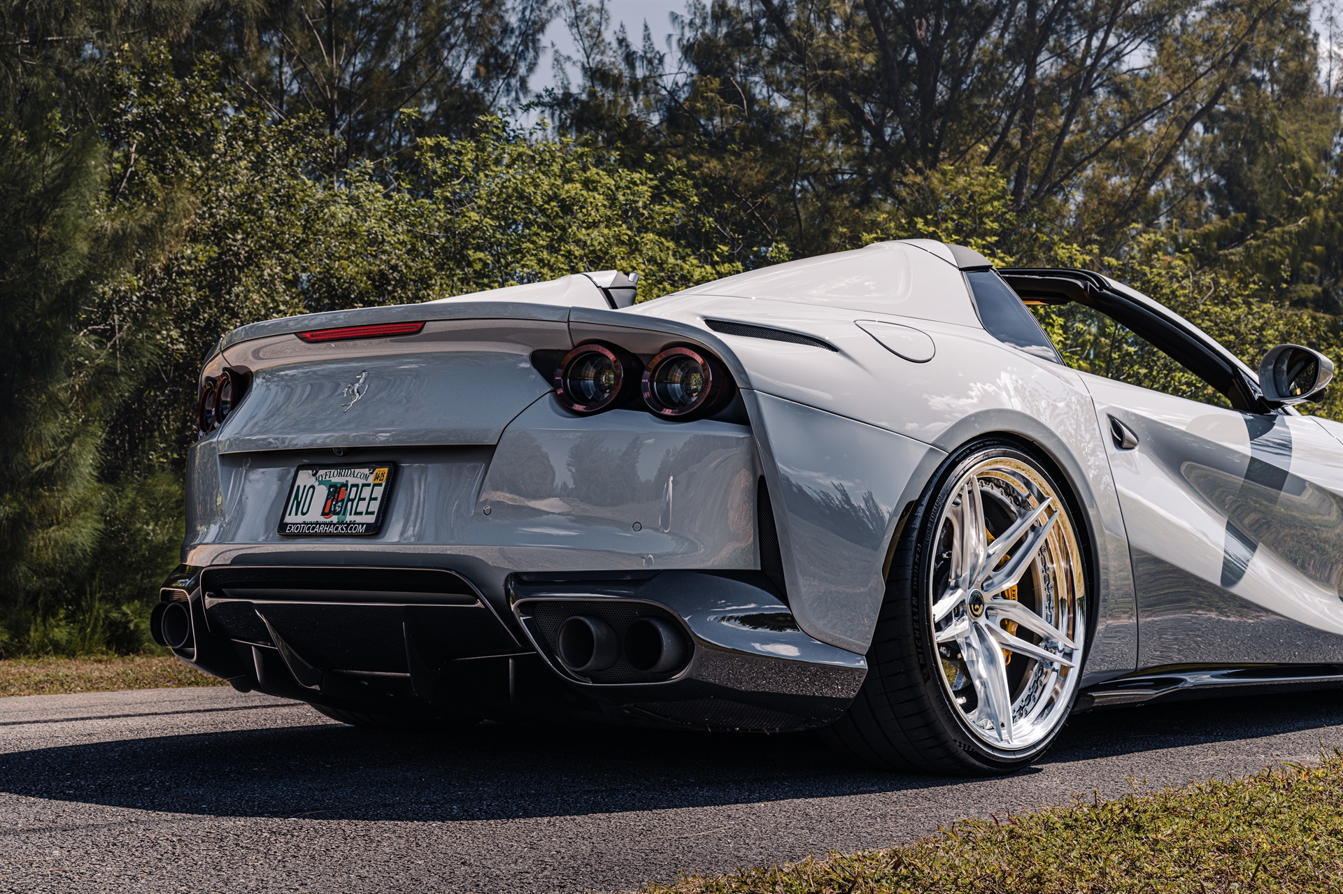Ferarri 812 GTS | Grigio Squalo | on HRE S107SC | Brushed Clear