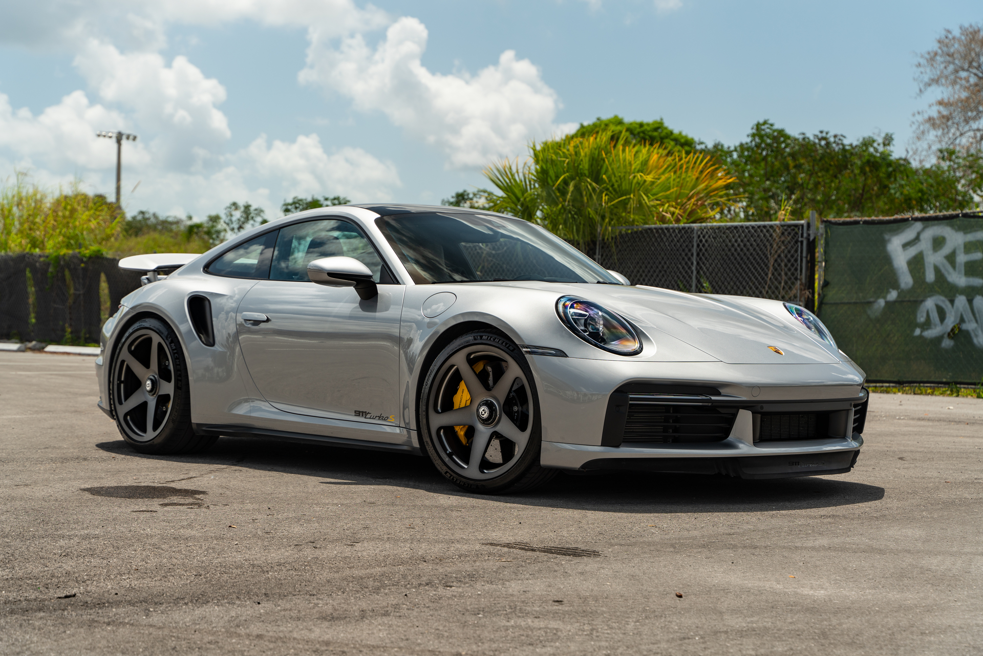 Porsche 992 Turbo S | GT Silver | on HRE 305M | Frozen Dark Polished