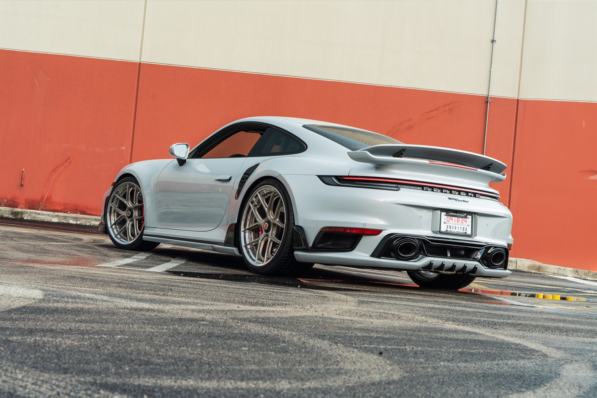 Porsche 992 Turbo S | Ice Gray Metallic| on HRE S101SC | Satin White Gold
