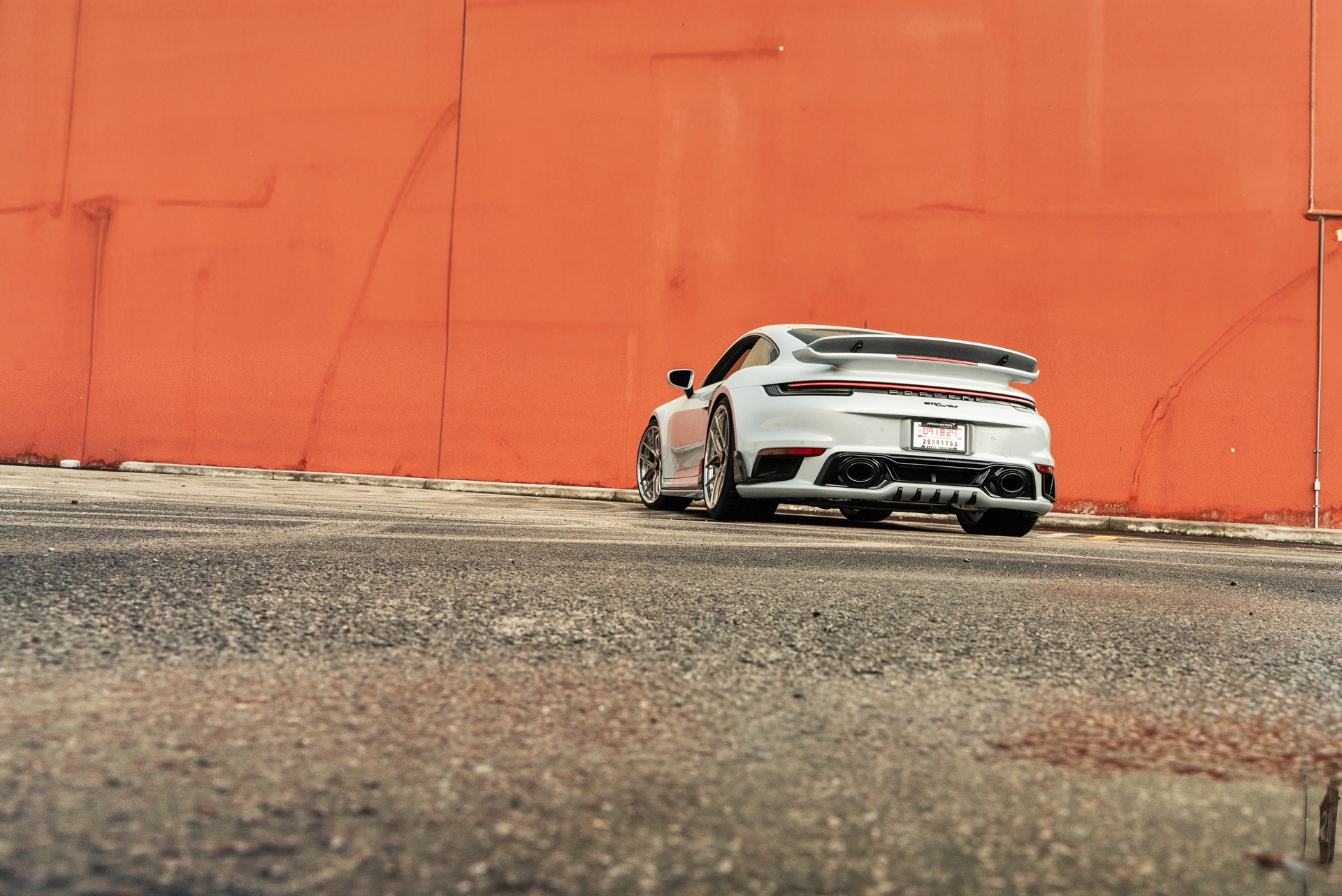 Porsche 992 Turbo S | Ice Gray Metallic| on HRE S101SC | Satin White Gold